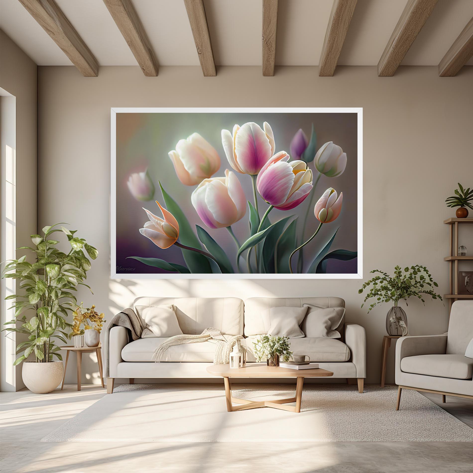 Tablou Canvas Pretty Tulips mockup 6