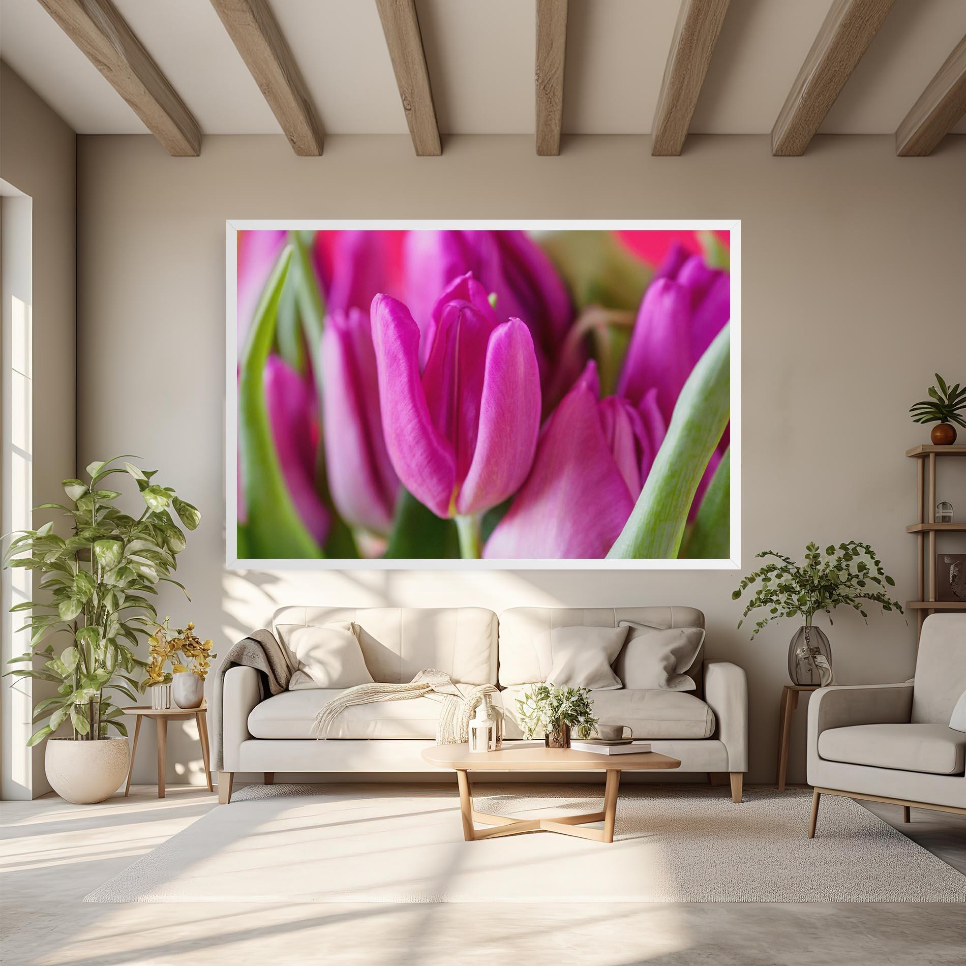 Tablou Canvas Purple Tulip Close Up mockup 6