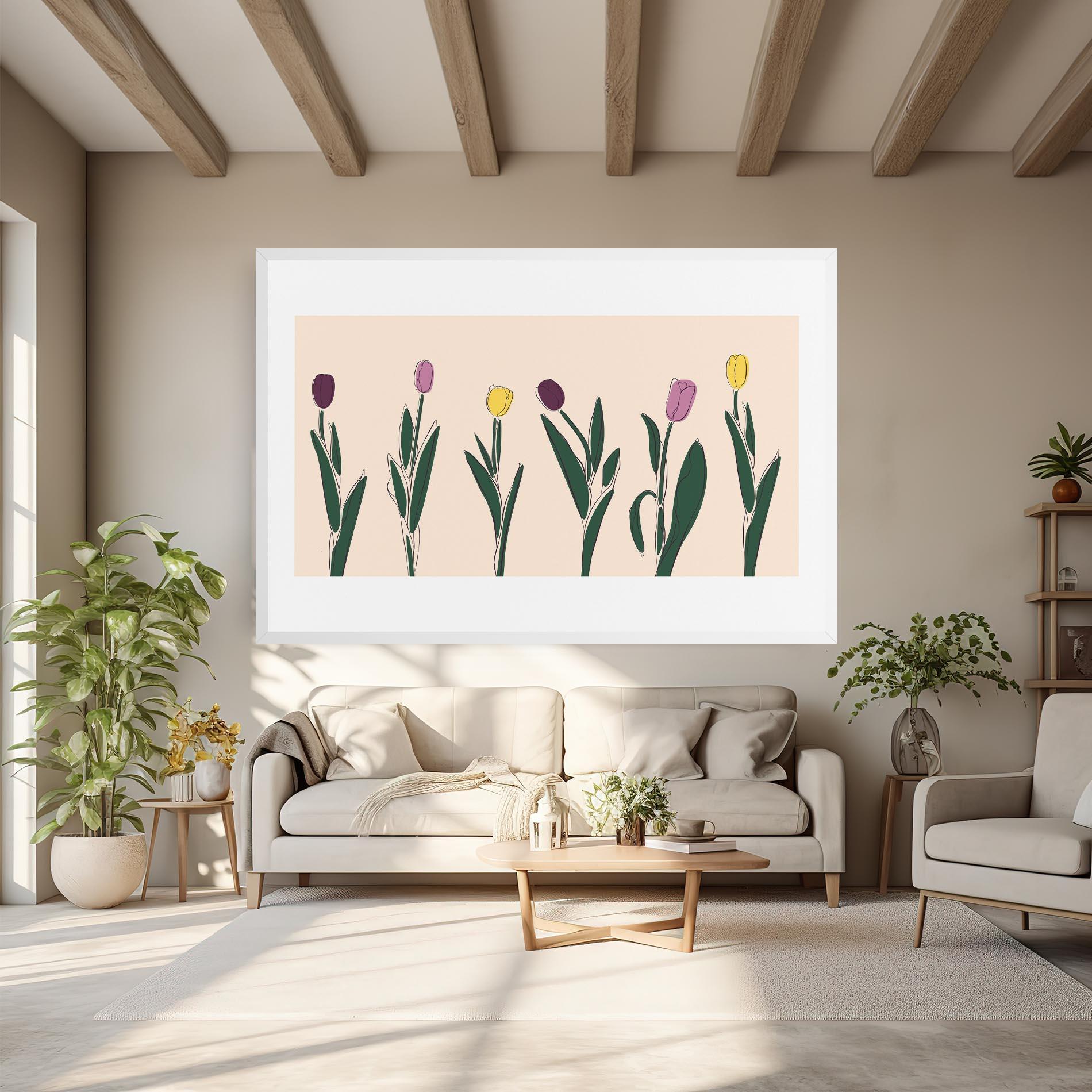 Tablou Canvas Tulips Set mockup 6
