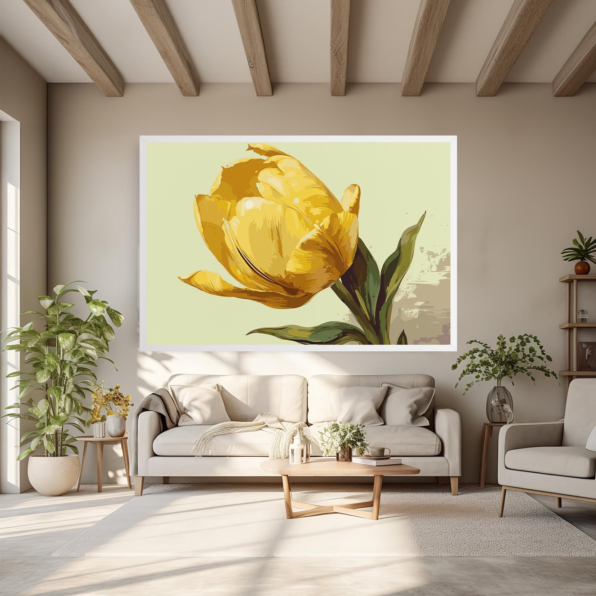 Yellow Shiny Tulip mockup 6