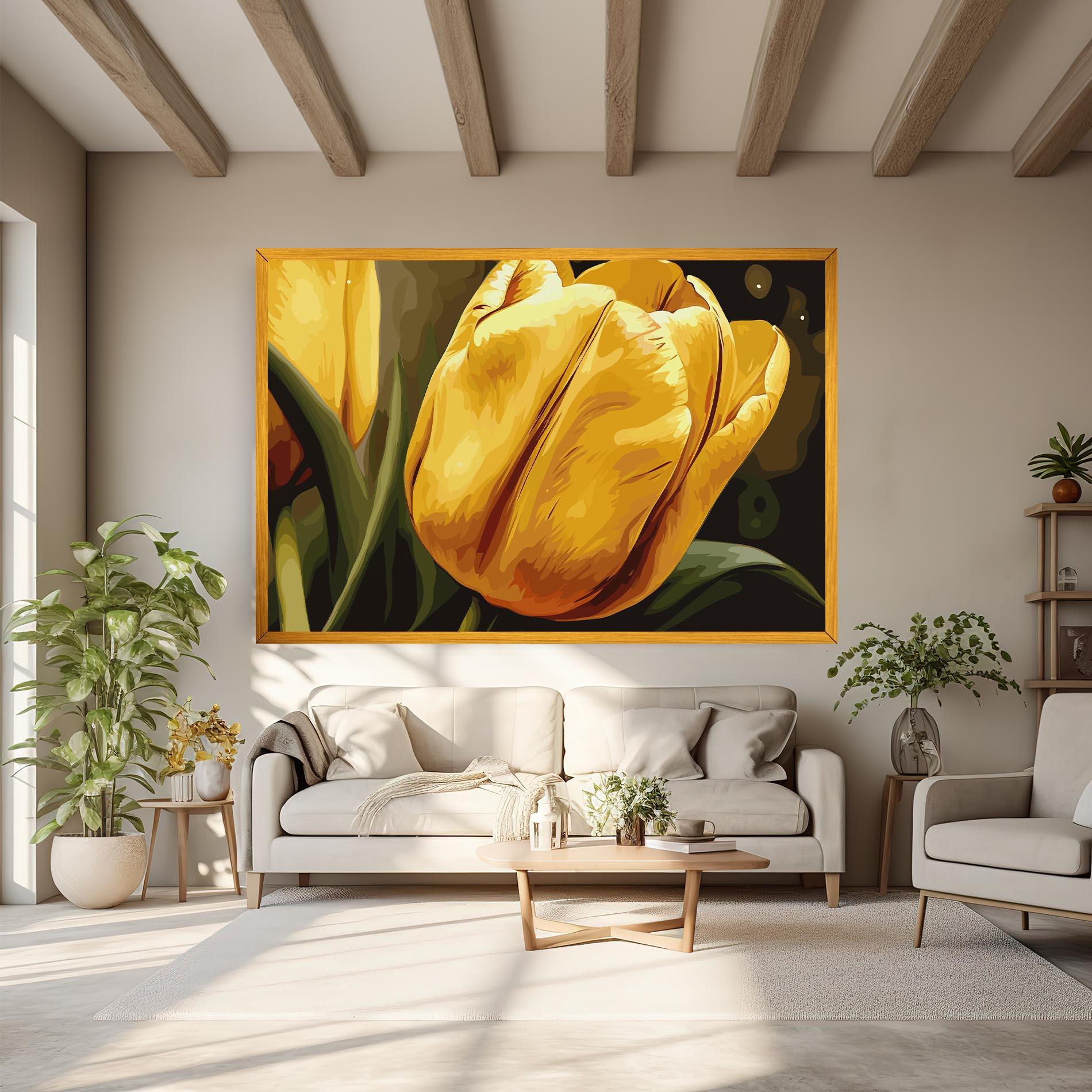 Tablou Canvas Big Yellow Tulip mockup 6