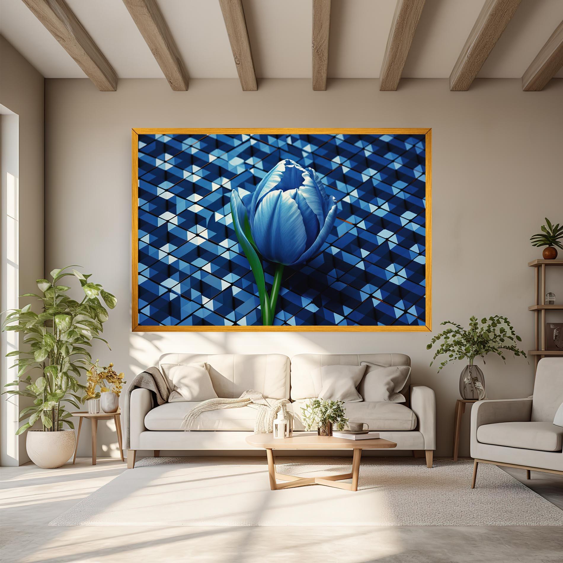 Tablou Canvas Blue Tulip mockup 6