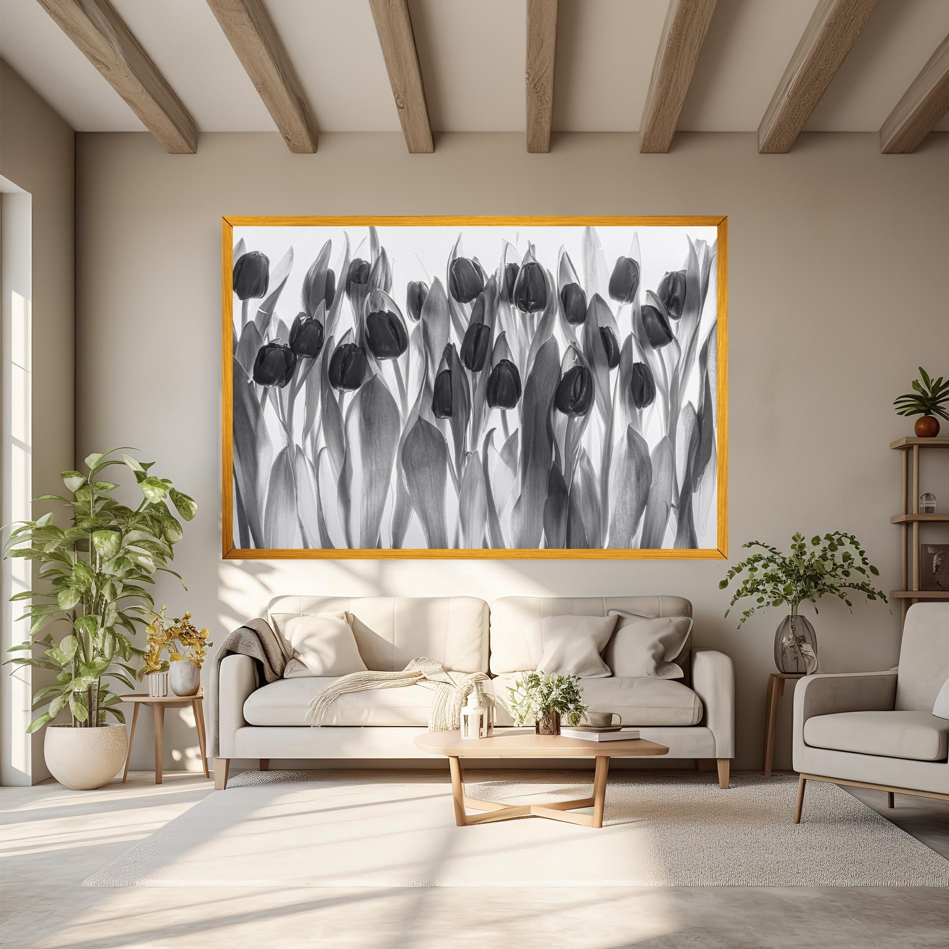 Tablou Canvas Grey Tulips mockup 6