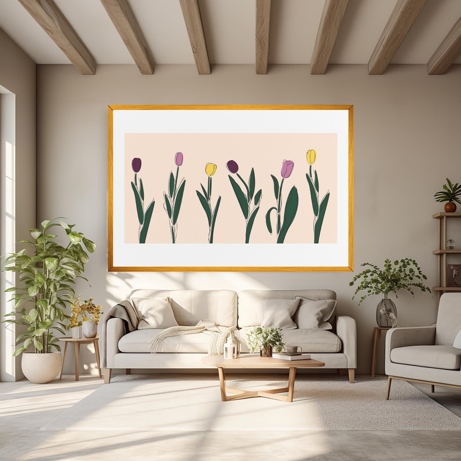 Tablou Canvas Tulips Set mockup 6