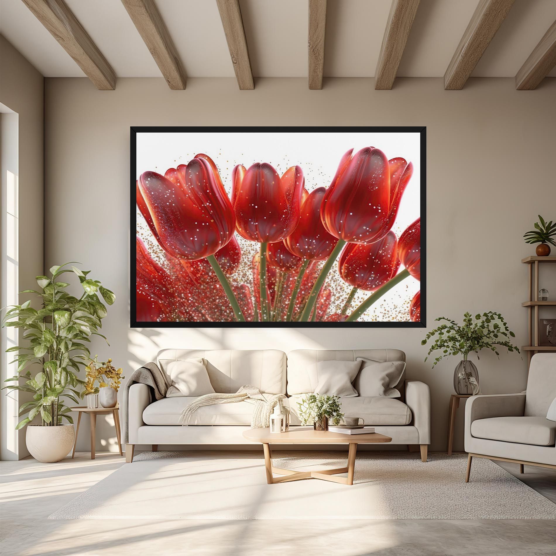 Glitter Red Tulips mockup 6