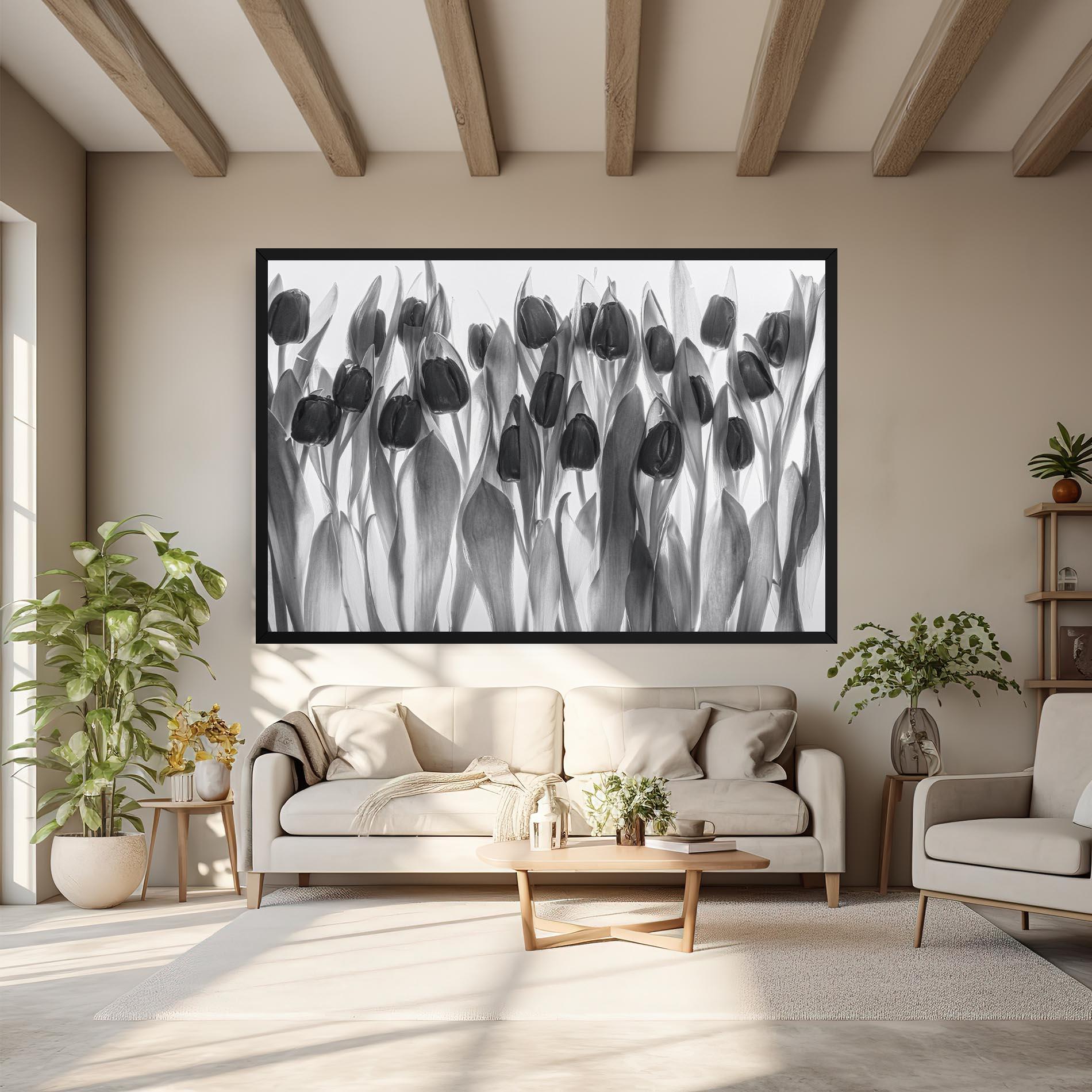 Tablou Canvas Grey Tulips mockup 6