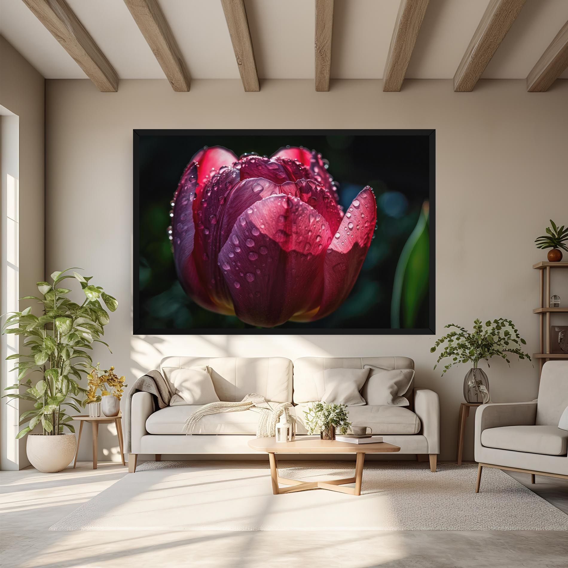 Pink Tulip After Rain mockup 6