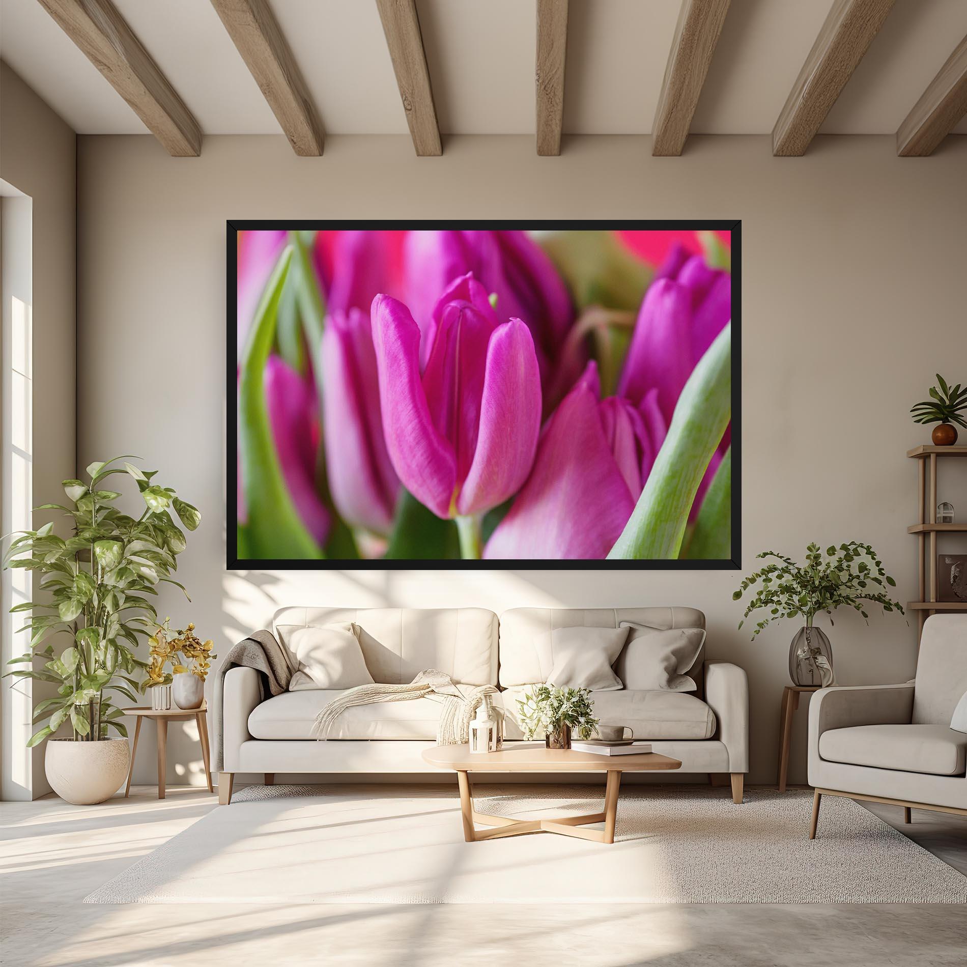 Tablou Canvas Purple Tulip Close Up mockup 6