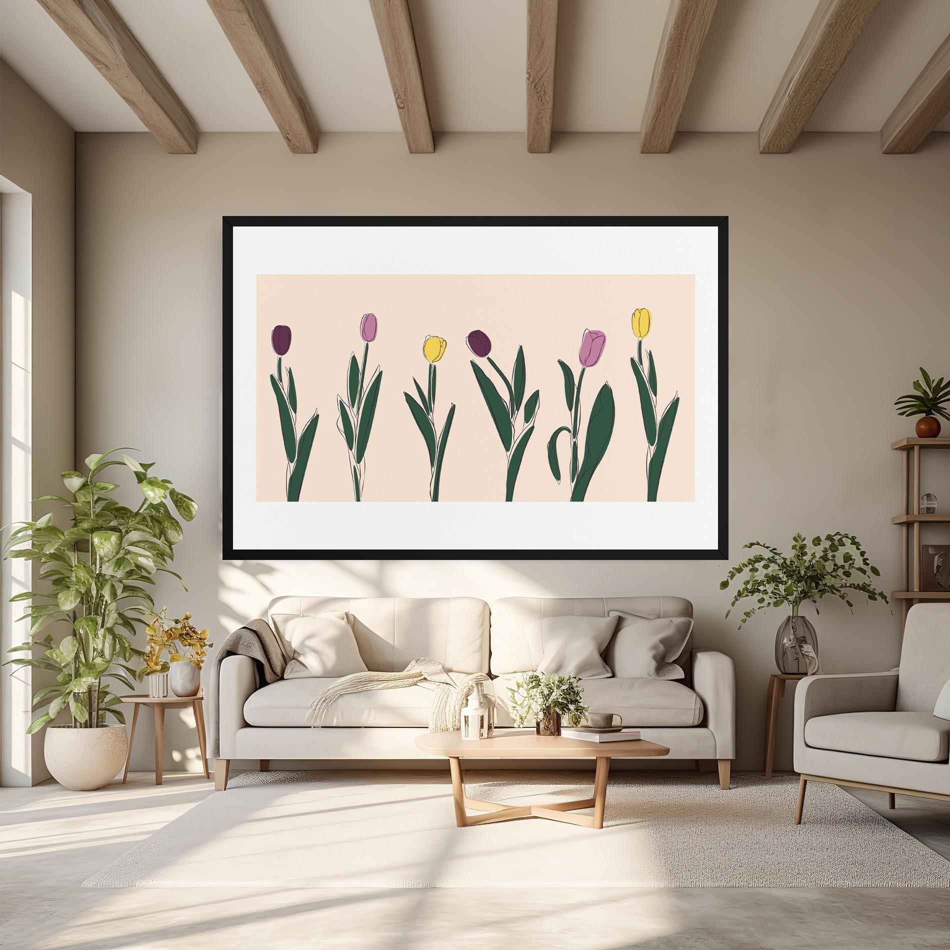 Tablou Canvas Tulips Set mockup 6