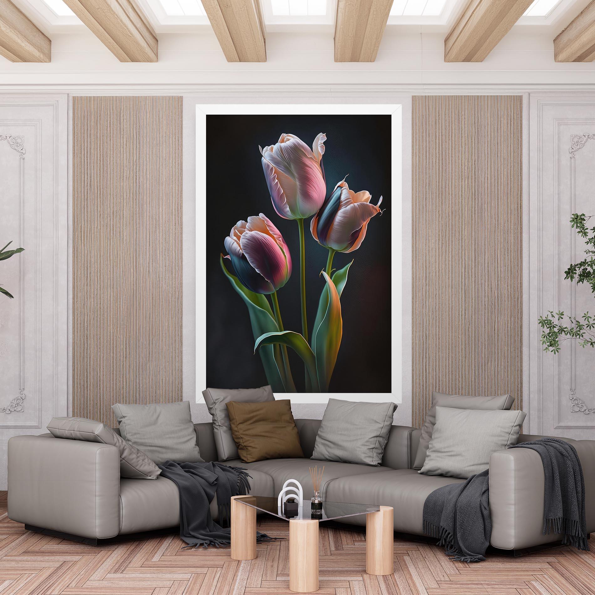 Tablou Canvas Light Purple Tulips mockup 6