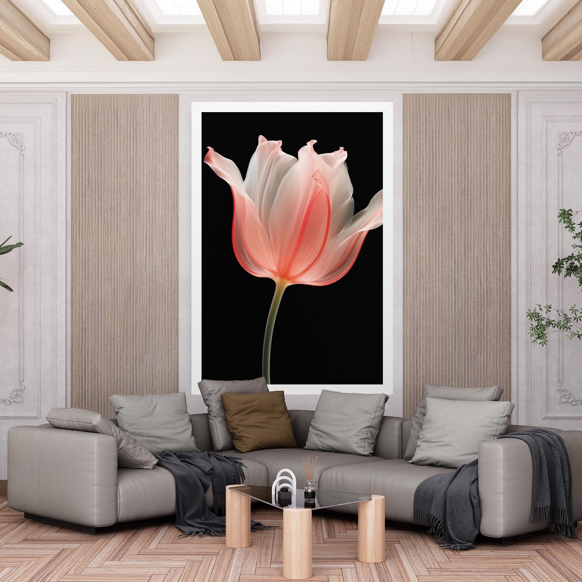 Tablou Canvas Pastel Pink Tulip mockup 6