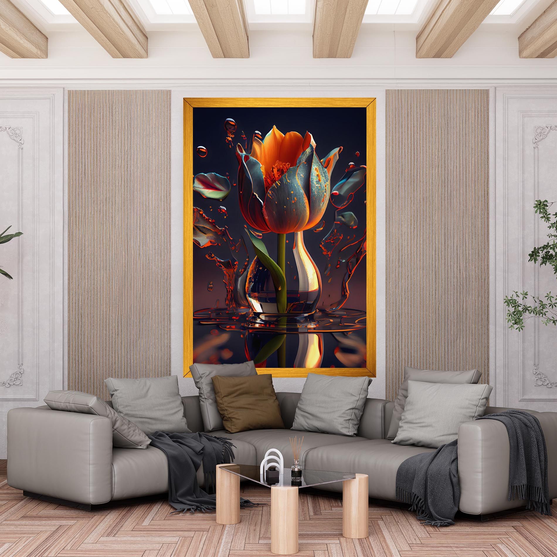 Black Tulip In Vase mockup 6