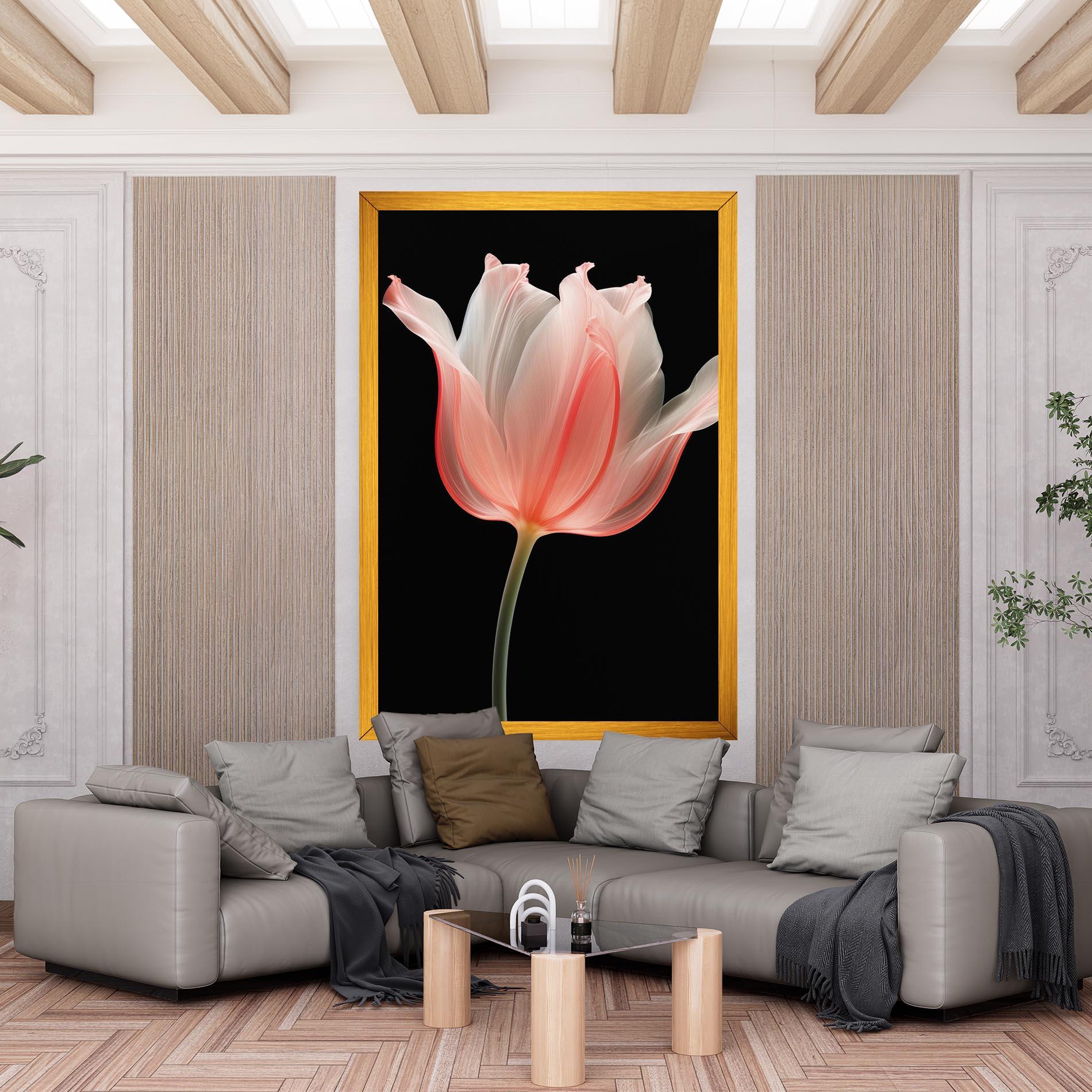 Tablou Canvas Pastel Pink Tulip mockup 6