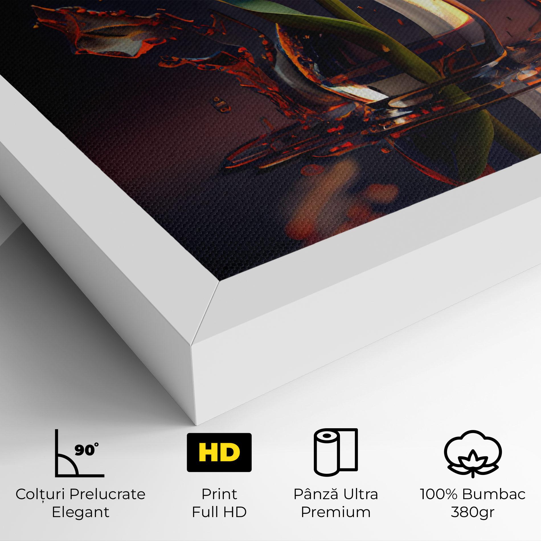 Tablou Canvas Black Tulip In Vase mockup 4