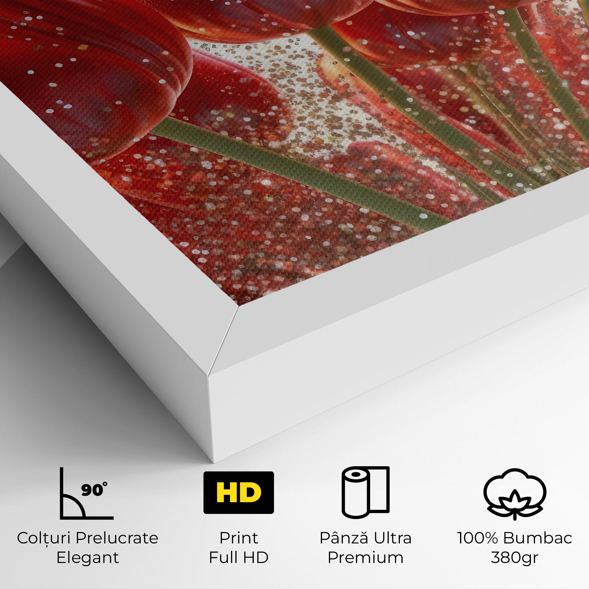 Tablou Canvas Glitter Red Tulips mockup 4