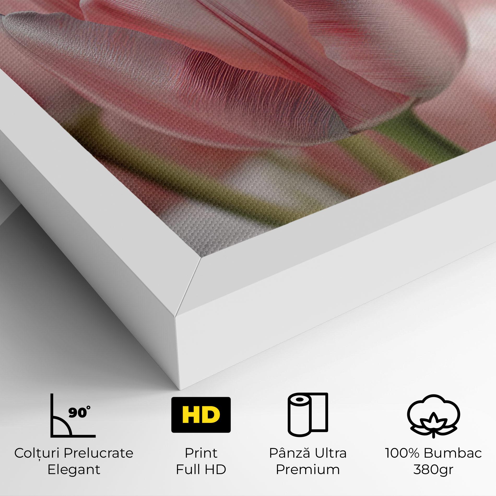 Tablou Canvas Pink Pretty Tulips mockup 4