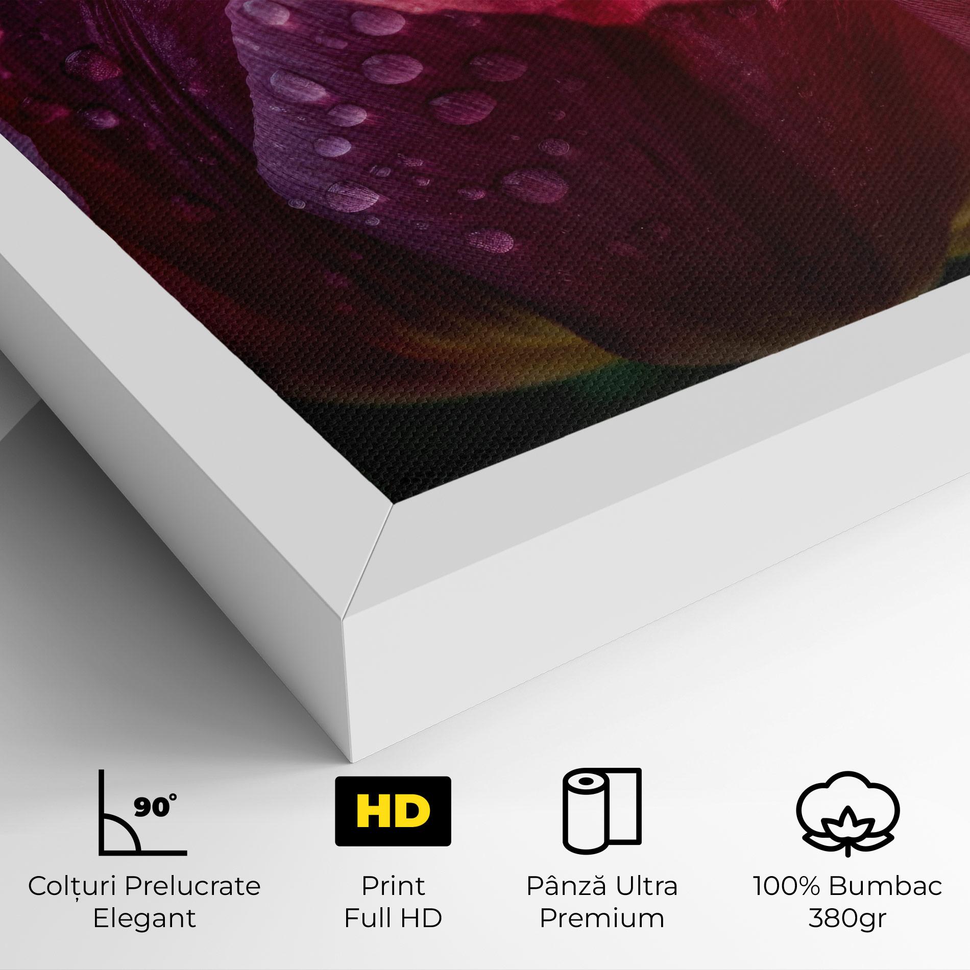 Tablou Canvas Pink Tulip After Rain mockup 4