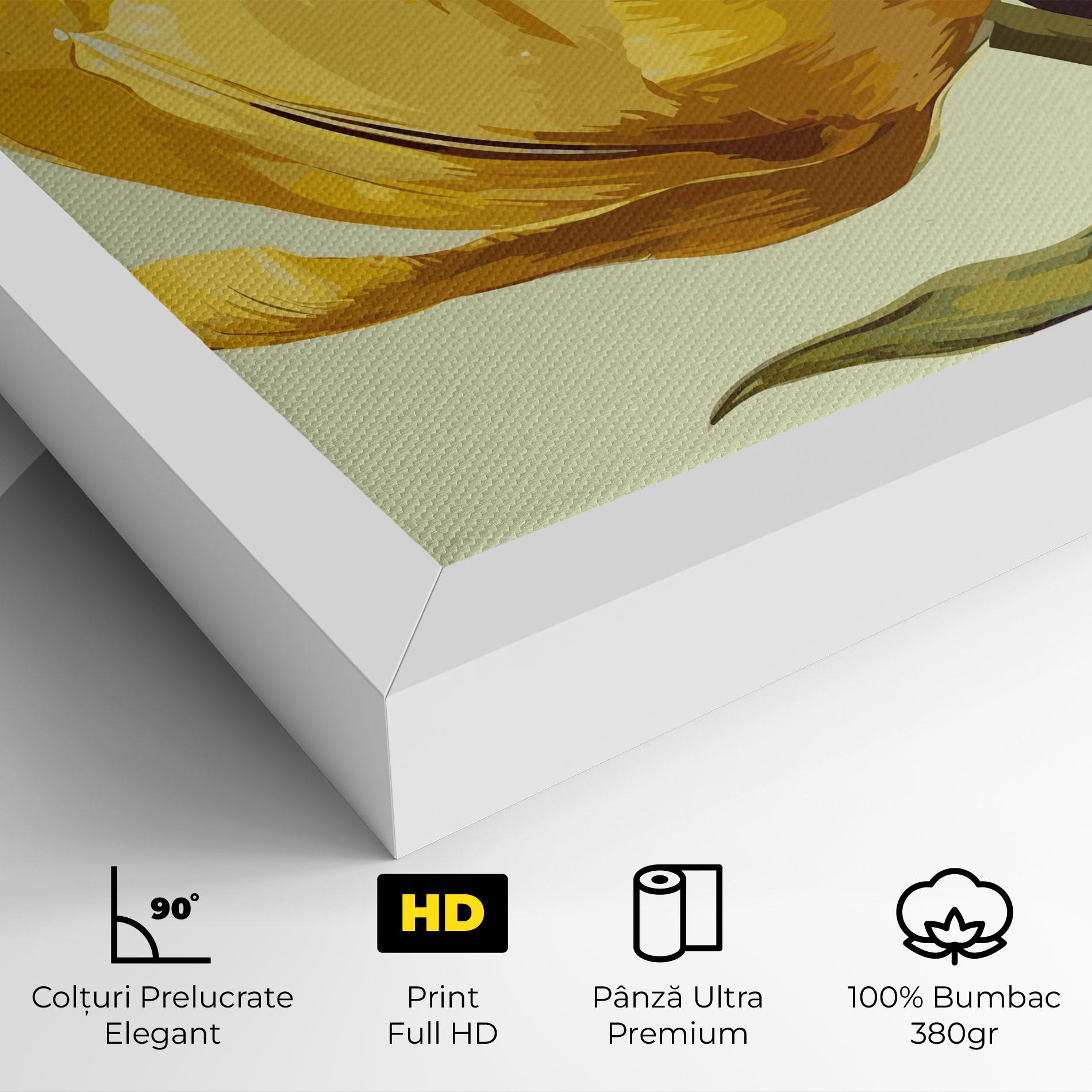 Tablou Canvas Yellow Shiny Tulip mockup 4