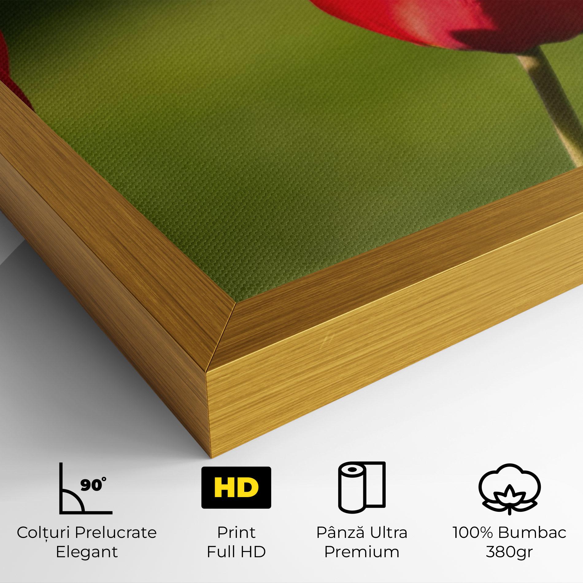 Tablou Canvas 3 Red Tulips mockup 4