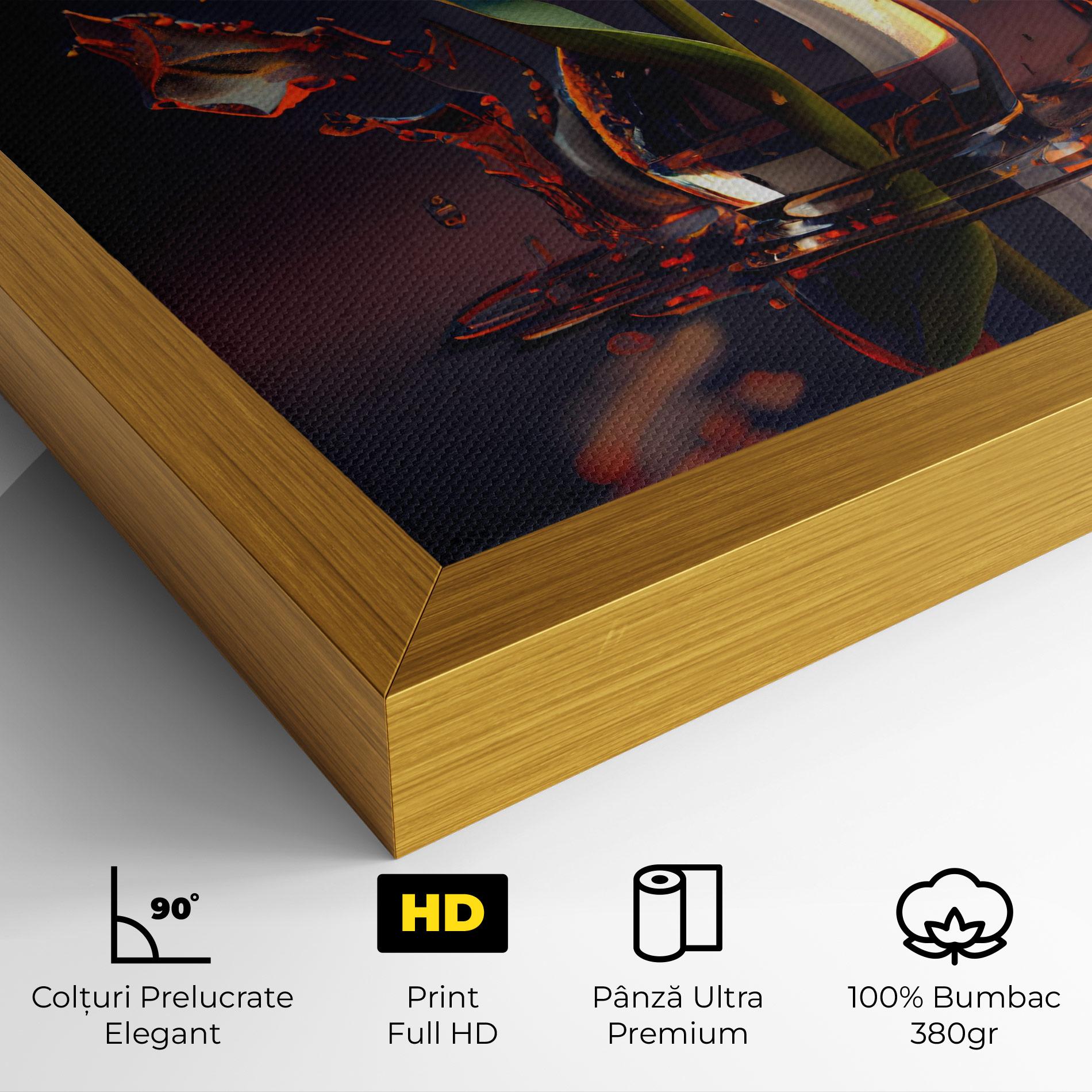 Tablou Canvas Black Tulip In Vase mockup 4