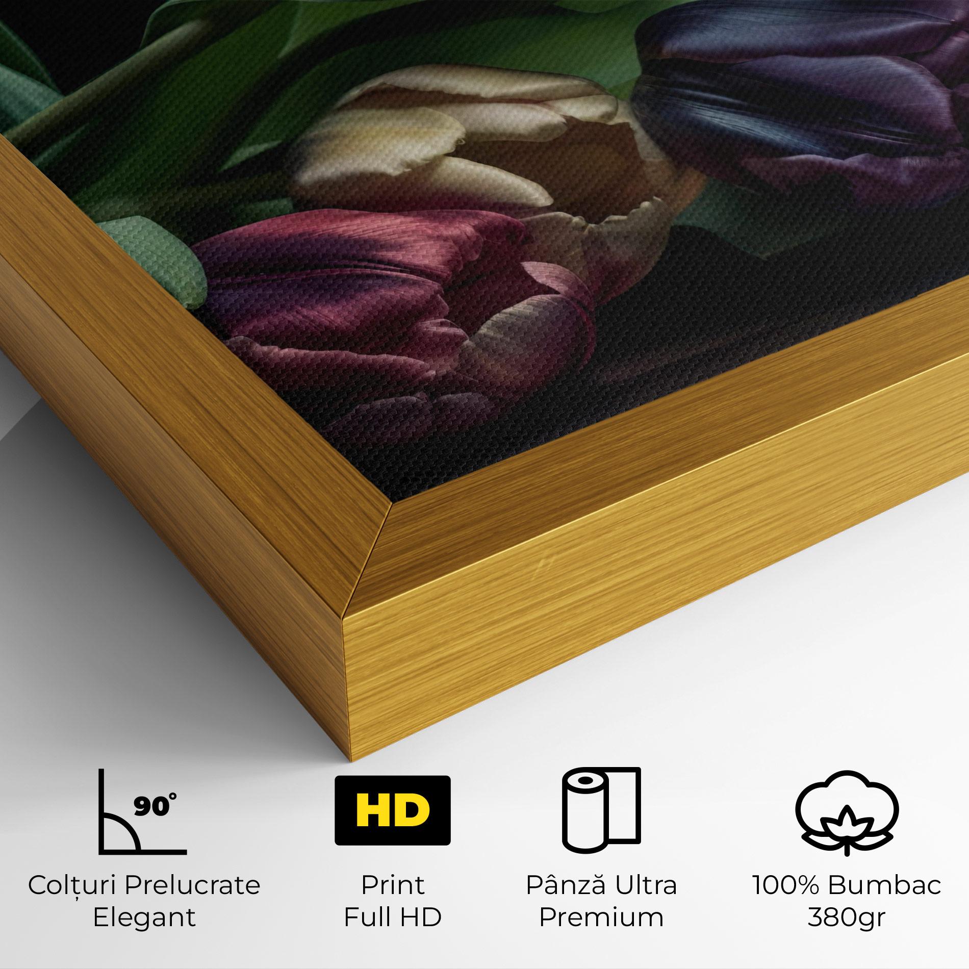 Tablou Canvas Dark Purple Tulip mockup 4