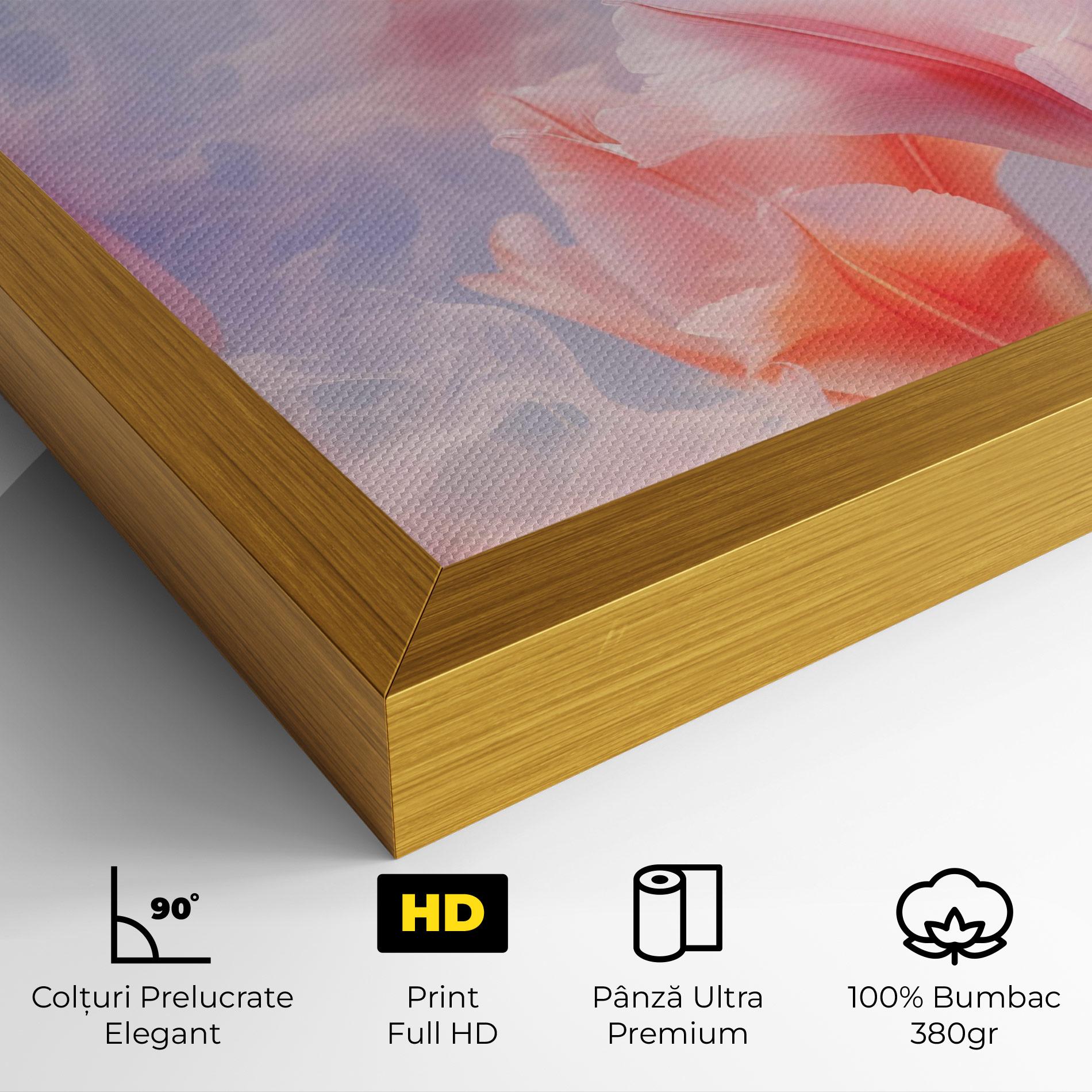 Tablou Canvas Dreamy Pink Tulips mockup 4