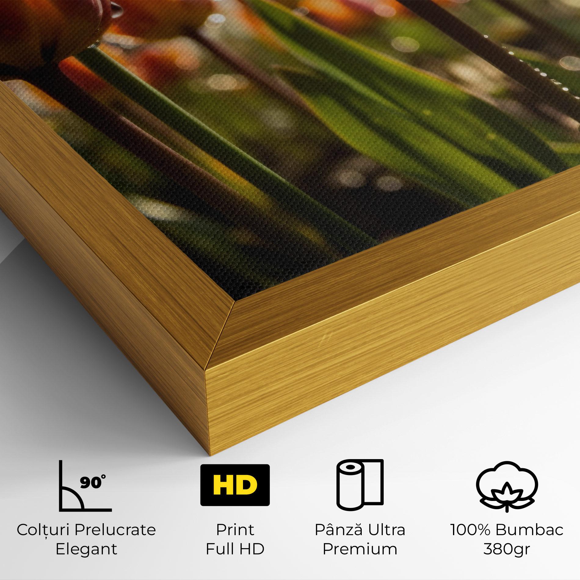 Tablou Canvas Orange Tulips After Rain mockup 4