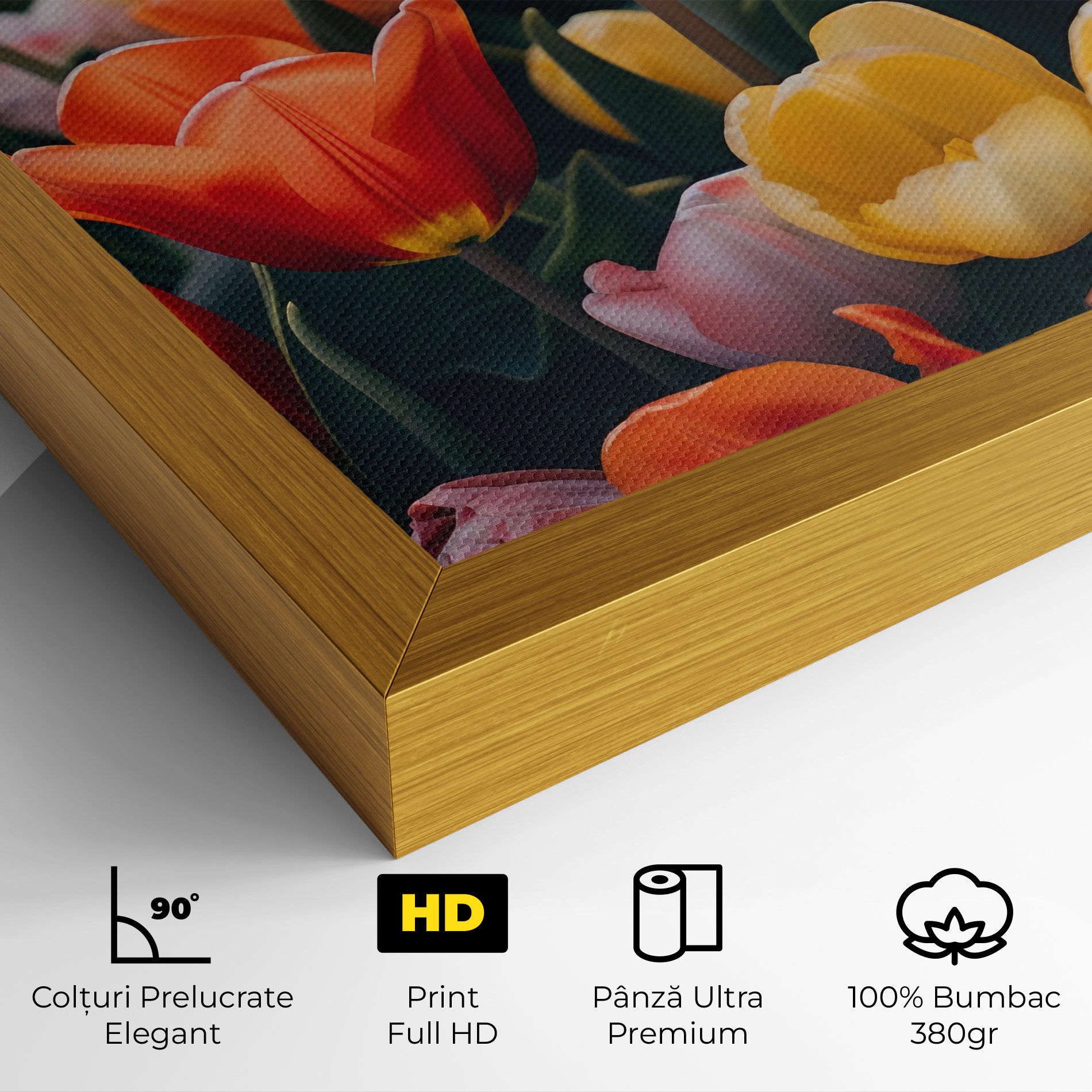 Orange Yellow Tulips mockup 4