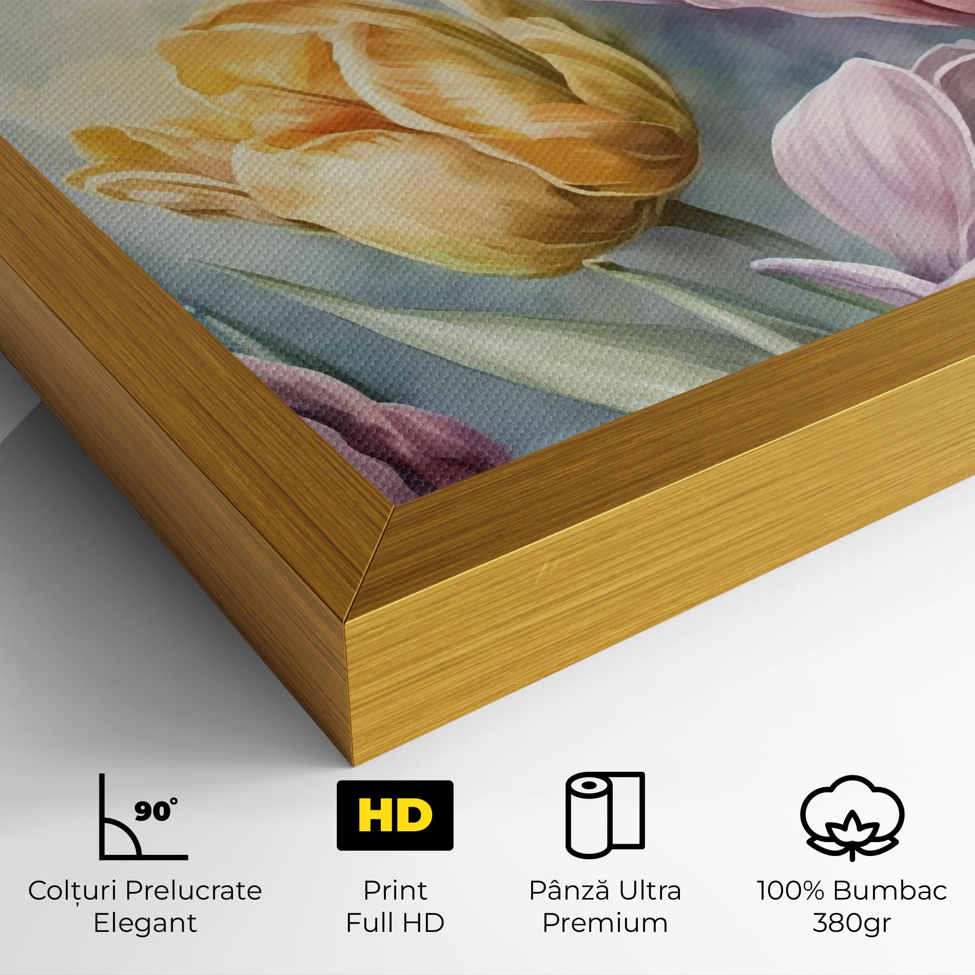 Tablou Canvas Pastel Tulips mockup 4