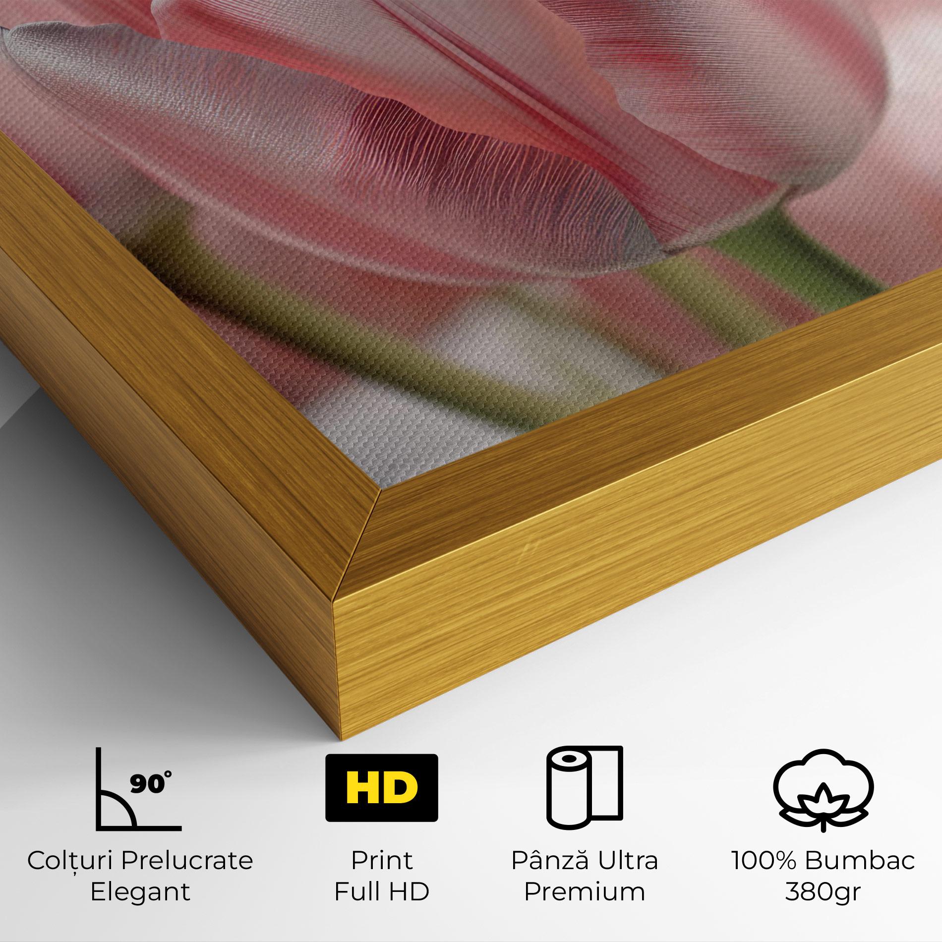 Tablou Canvas Pink Pretty Tulips mockup 4