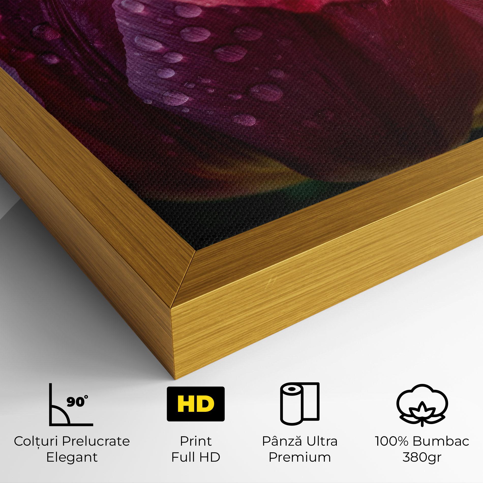 Tablou Canvas Pink Tulip After Rain mockup 4