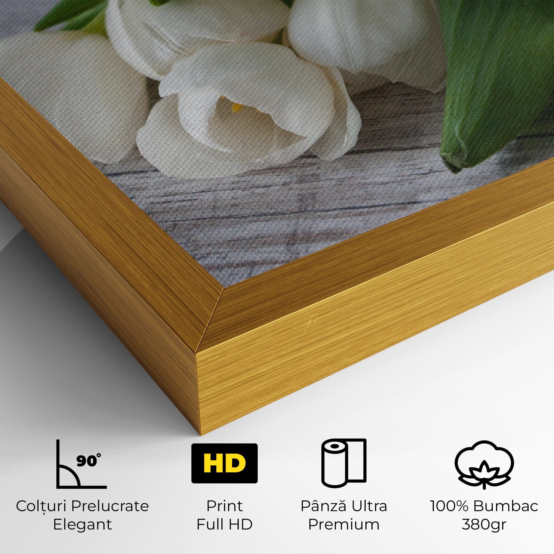 White Tulips Bouquet mockup 4