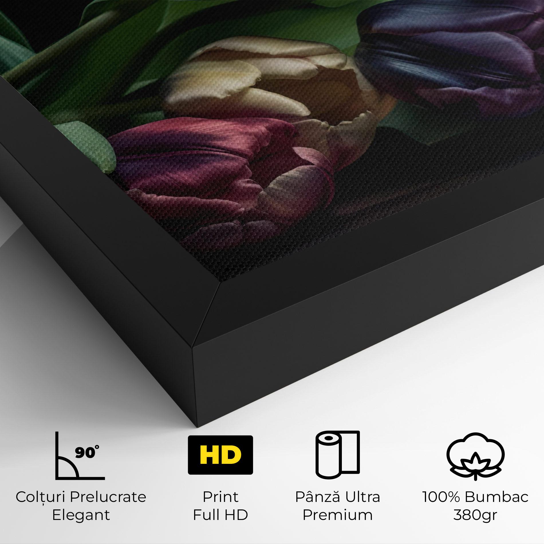Tablou Canvas Dark Purple Tulip mockup 4