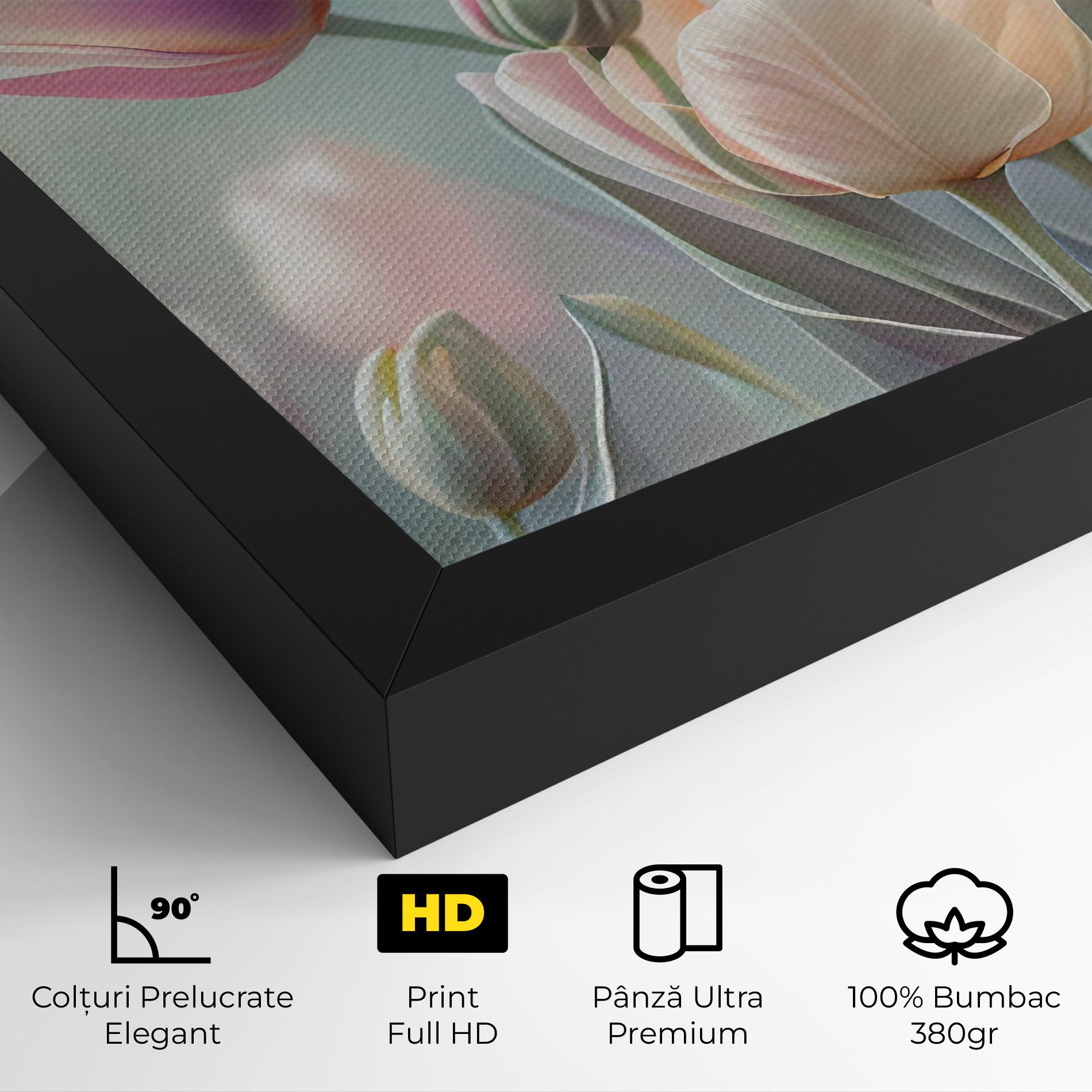 Dreamy White Tulips mockup 4