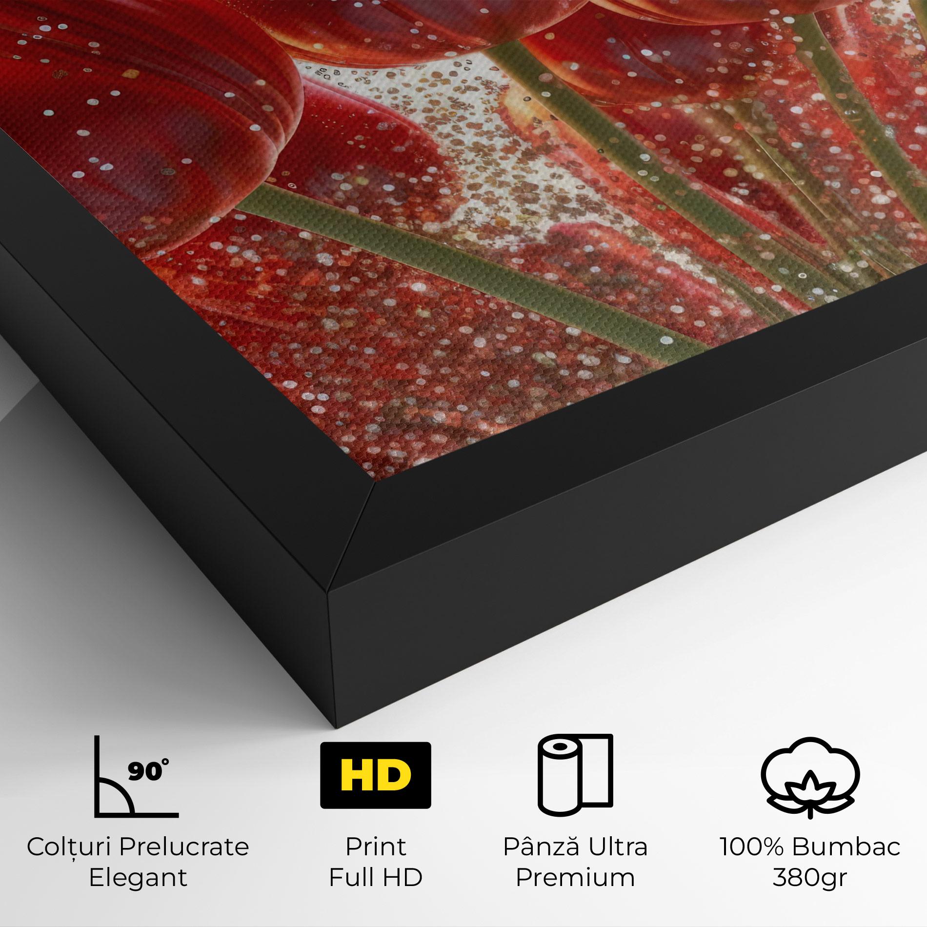 Tablou Canvas Glitter Red Tulips mockup 4