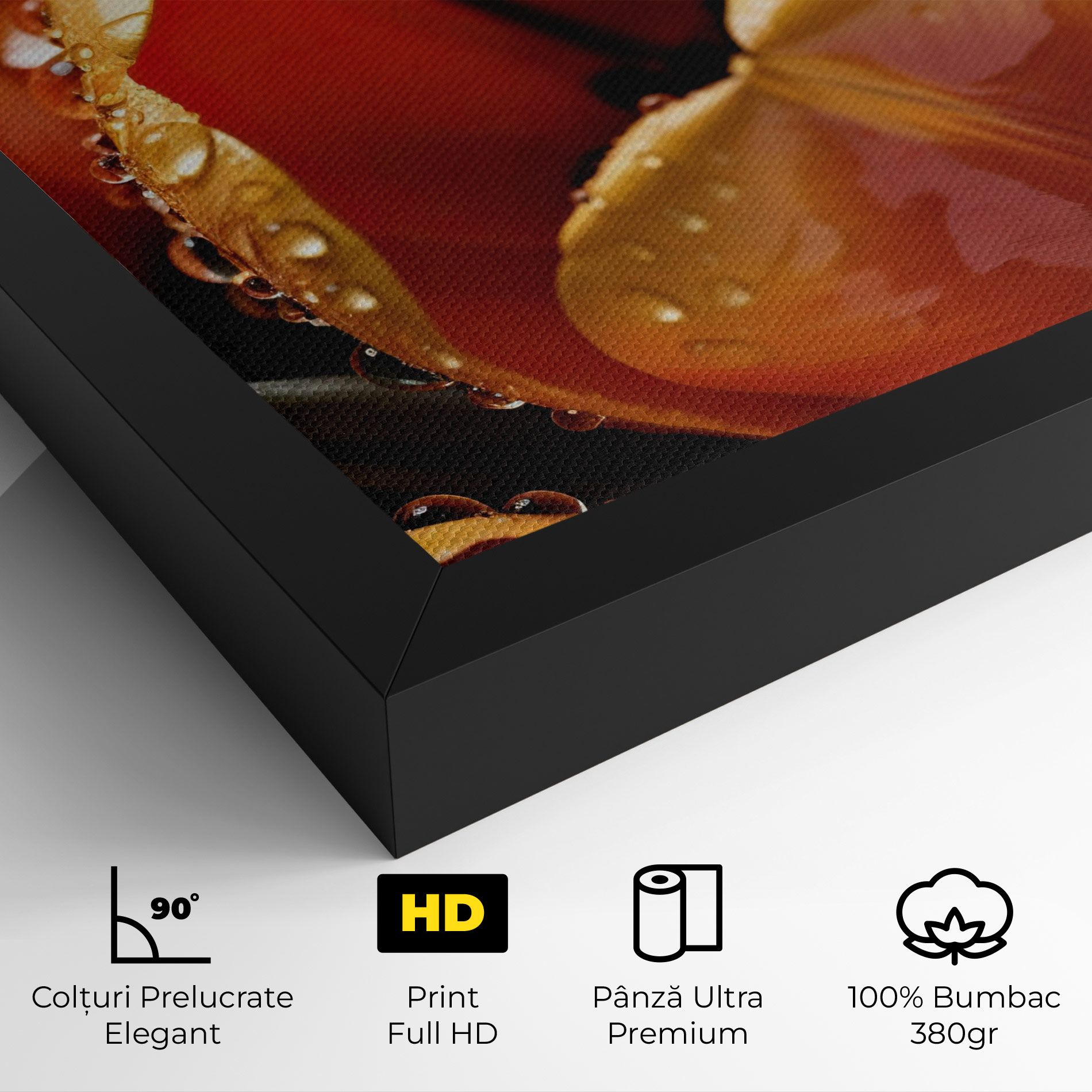 Orange Tulip Water Drops mockup 4