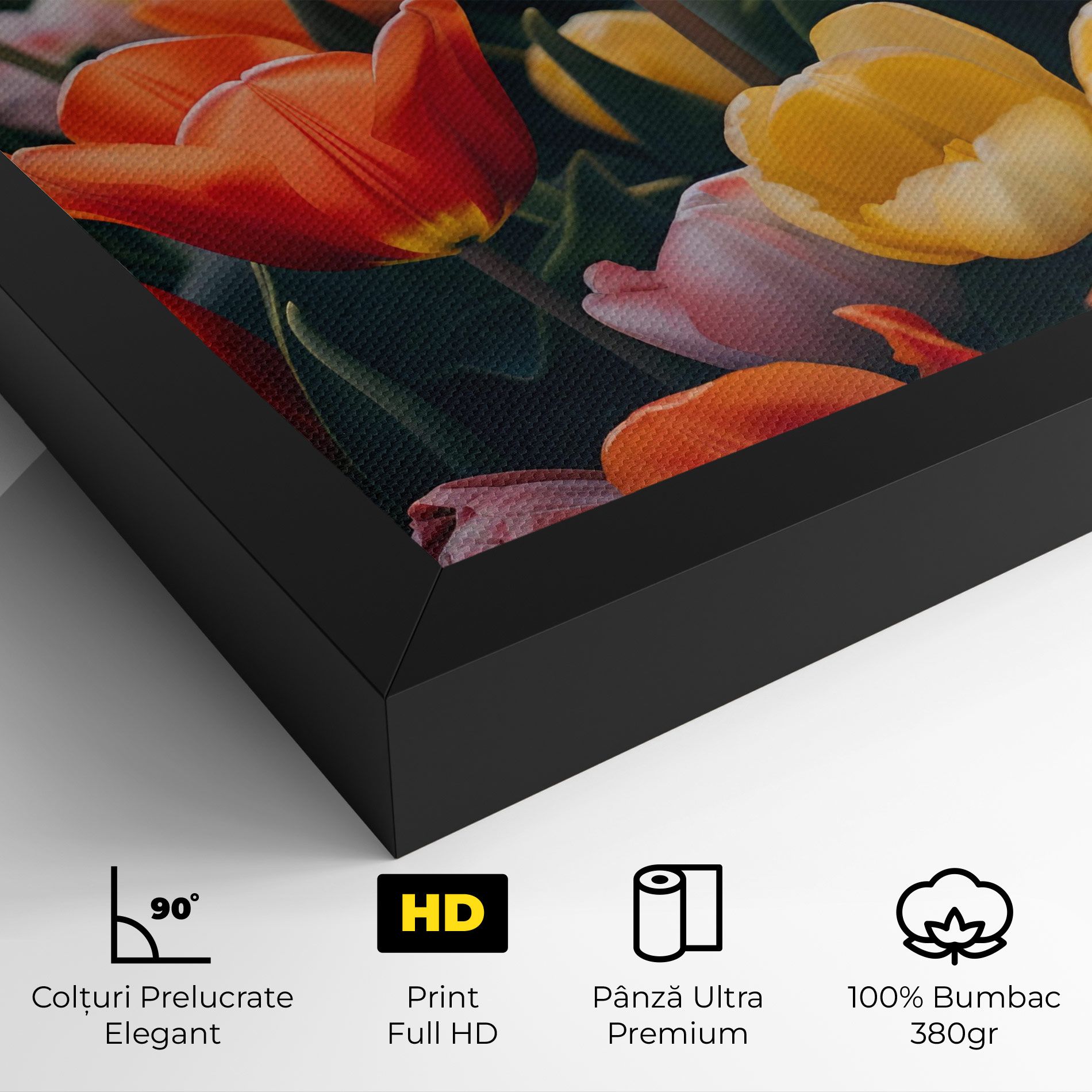 Orange Yellow Tulips mockup 4