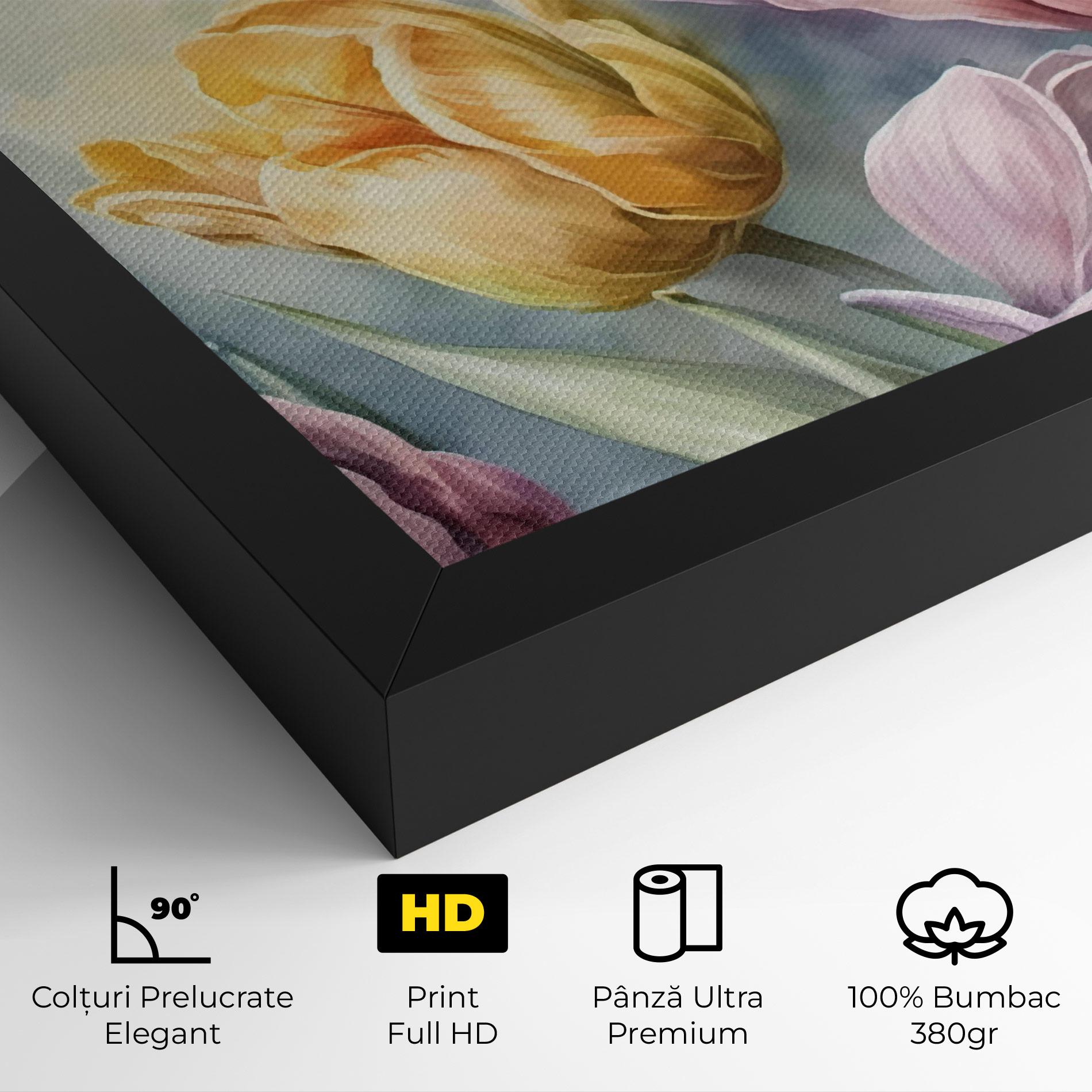 Tablou Canvas Pastel Tulips mockup 4