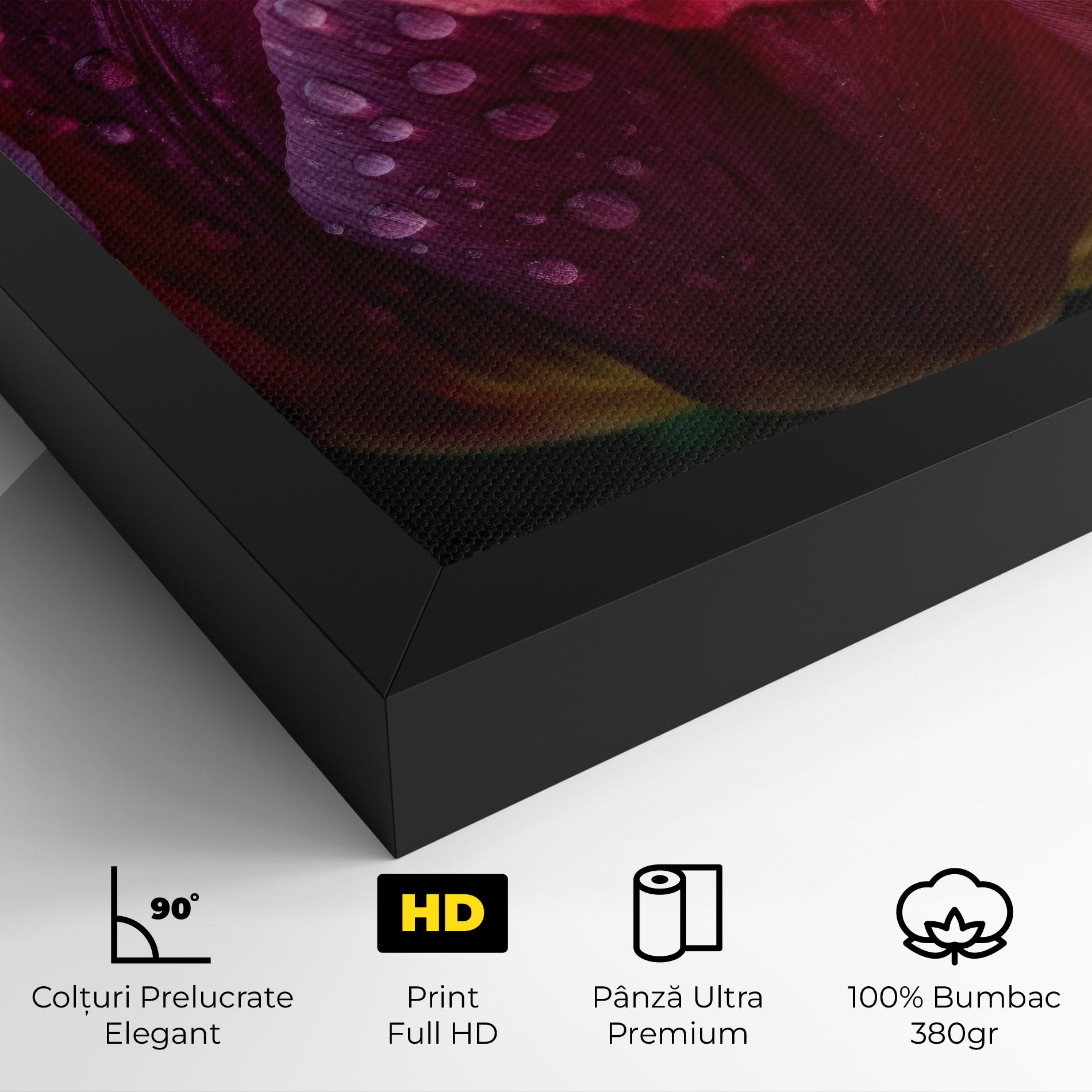 Tablou Canvas Pink Tulip After Rain mockup 4