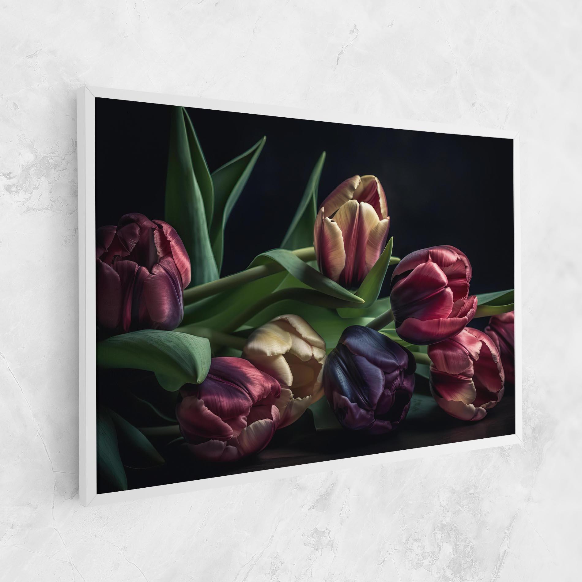 Tablou Canvas Dark Purple Tulip mockup 1