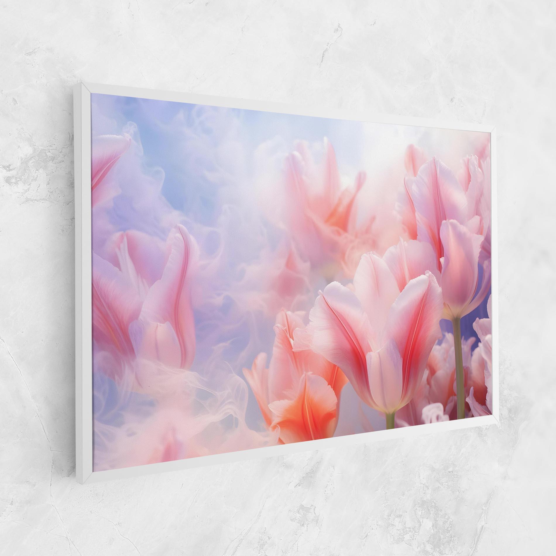Tablou Canvas Dreamy Pink Tulips mockup 1