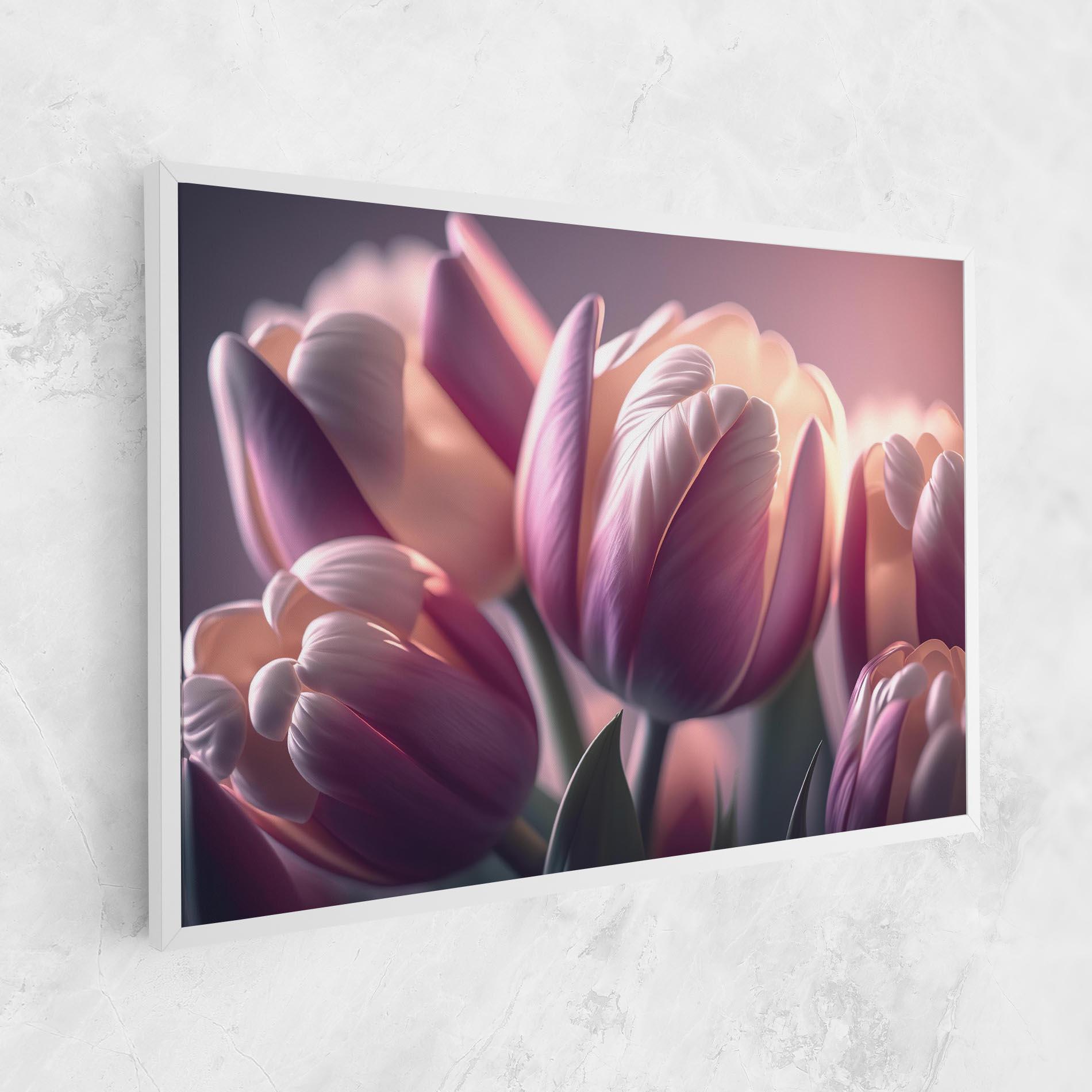 Tablou Canvas Pastel Pink Tulips mockup 1