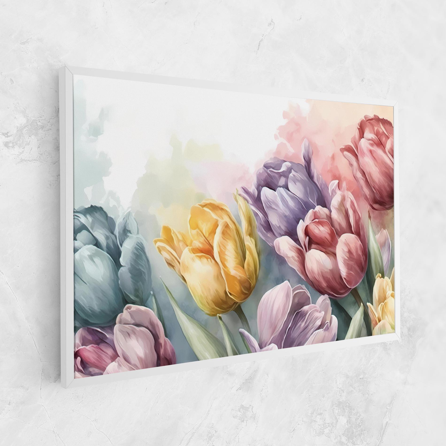 Tablou Canvas Pastel Tulips mockup 1