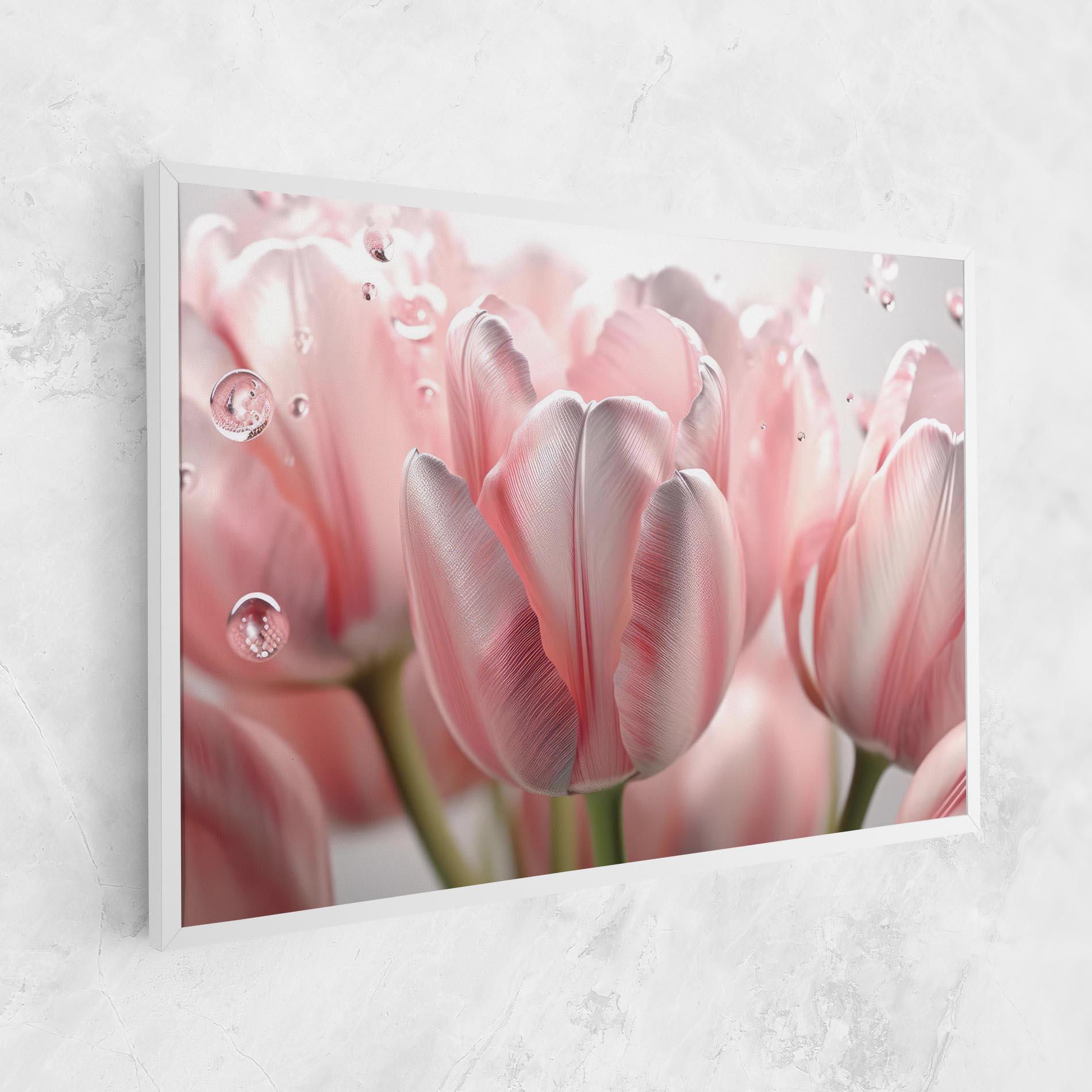 Tablou Canvas Pink Pretty Tulips mockup 1
