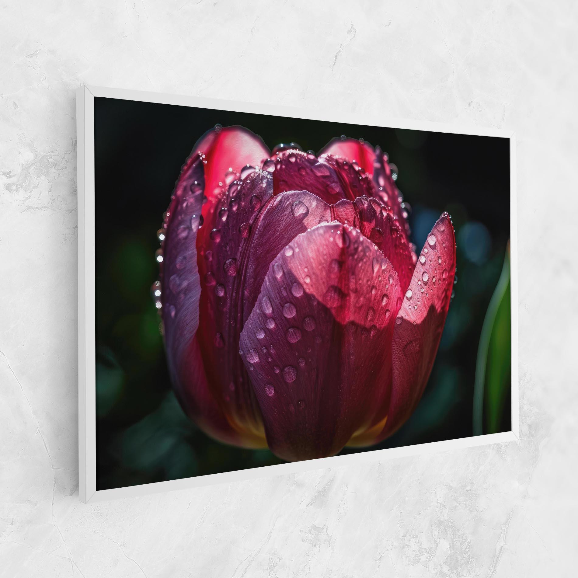 Tablou Canvas Pink Tulip After Rain mockup 1