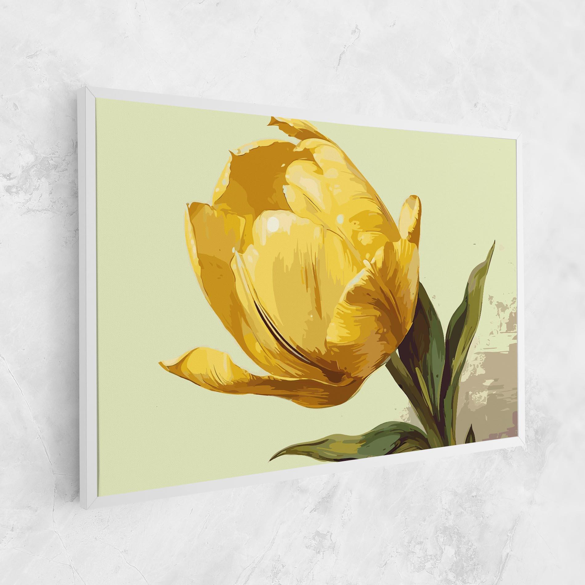 Tablou Canvas Yellow Shiny Tulip mockup 1