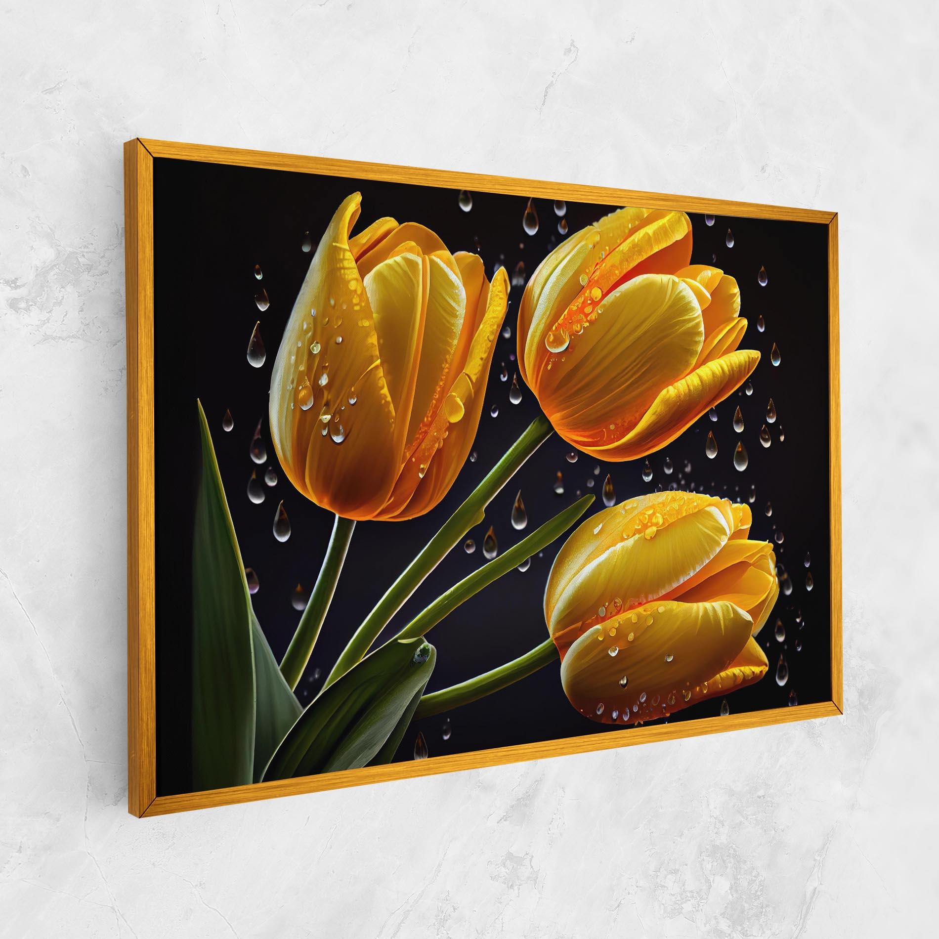 Tablou Canvas 3 Yellow Tulips mockup 1