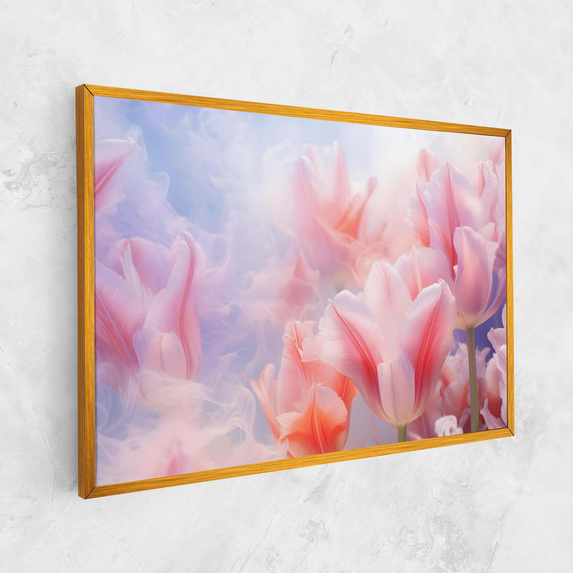 Tablou Canvas Dreamy Pink Tulips mockup 1