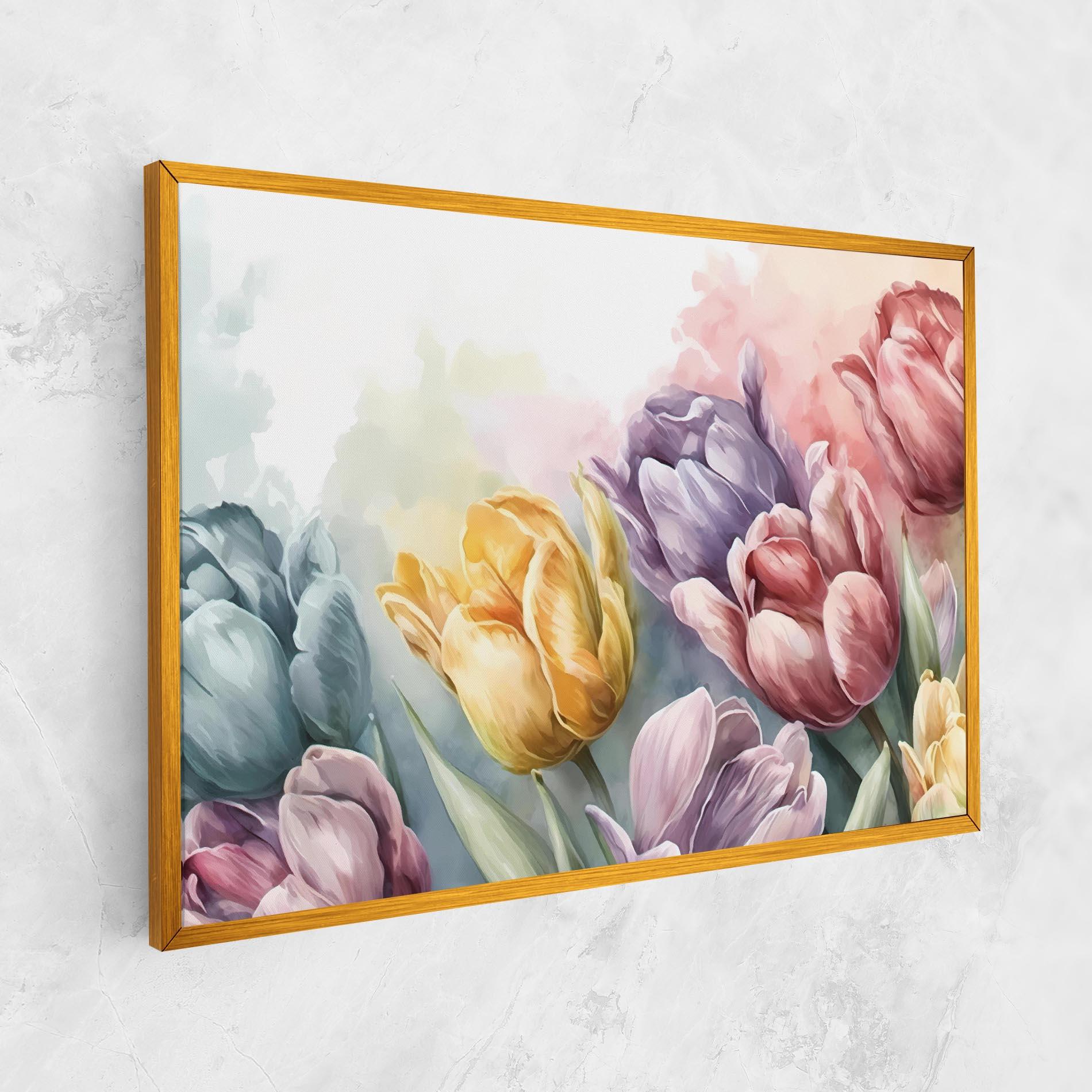 Tablou Canvas Pastel Tulips mockup 1