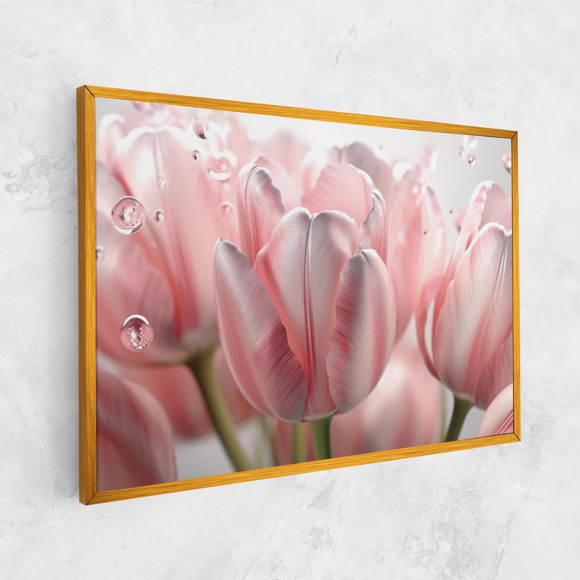 Tablou Canvas Pink Pretty Tulips mockup 1